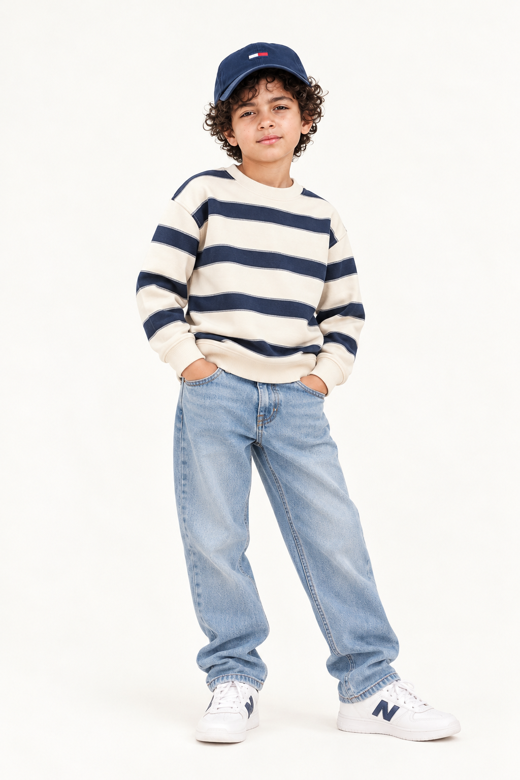 Boys Logo Navy Cotton Baseball Cap Classic
