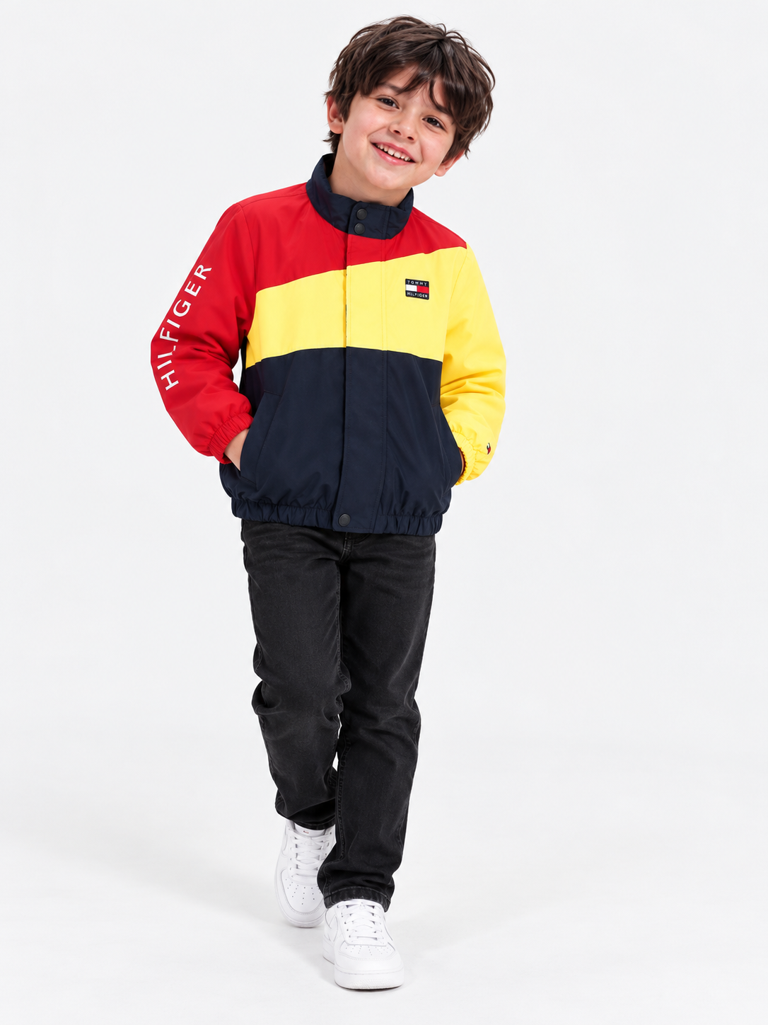 Boys Colorblock Jacket Dark Night Navy Colourblock