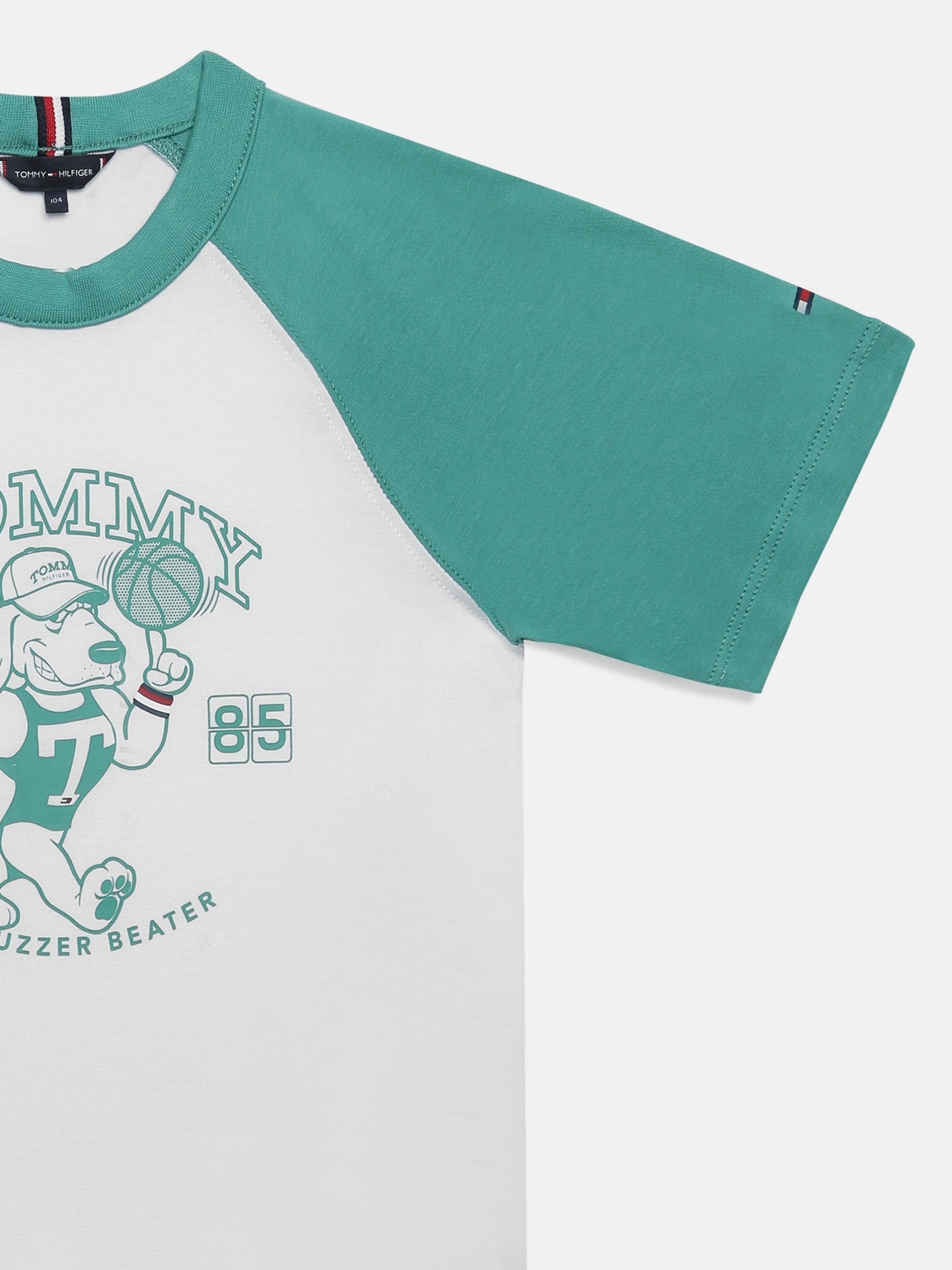 Boys White Graphic Crew Neck Regular Fit Cotton Knit Top