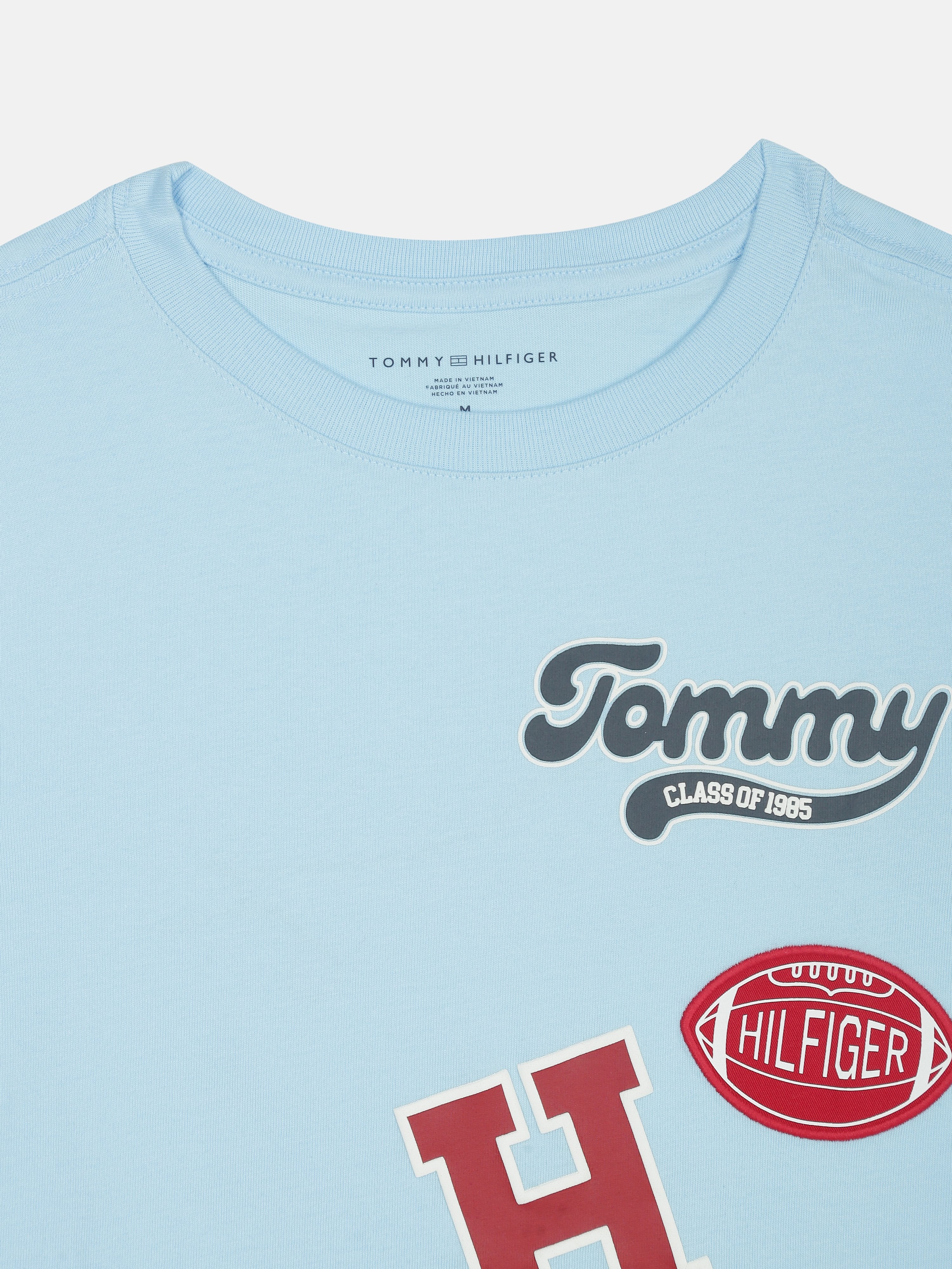 Boys Sail Blue Graphic Cotton Regular Fit T-Shirt