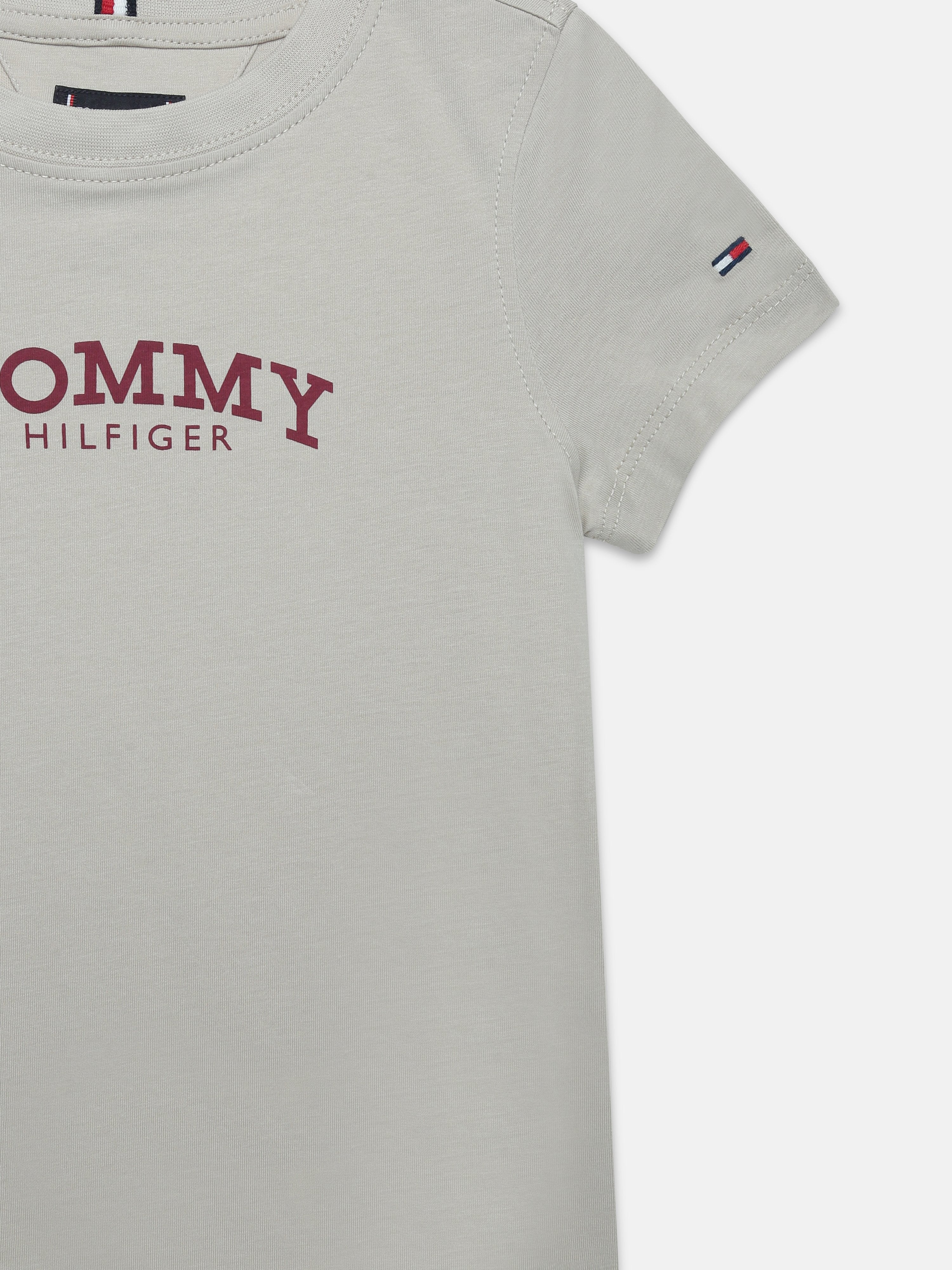 Boys Grey Logo Cotton T-Shirt