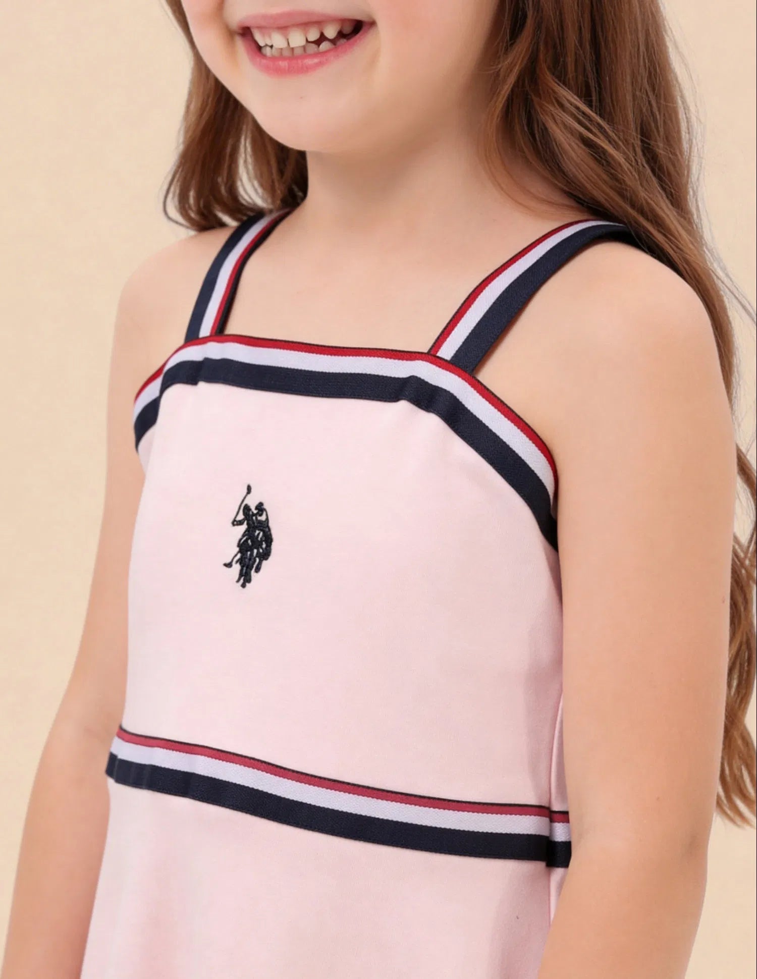 Girls Pink Cotton Solid Skater Fit Knit Dress