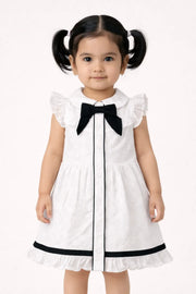 Baby Girls White Schiffli Cotton Dress
