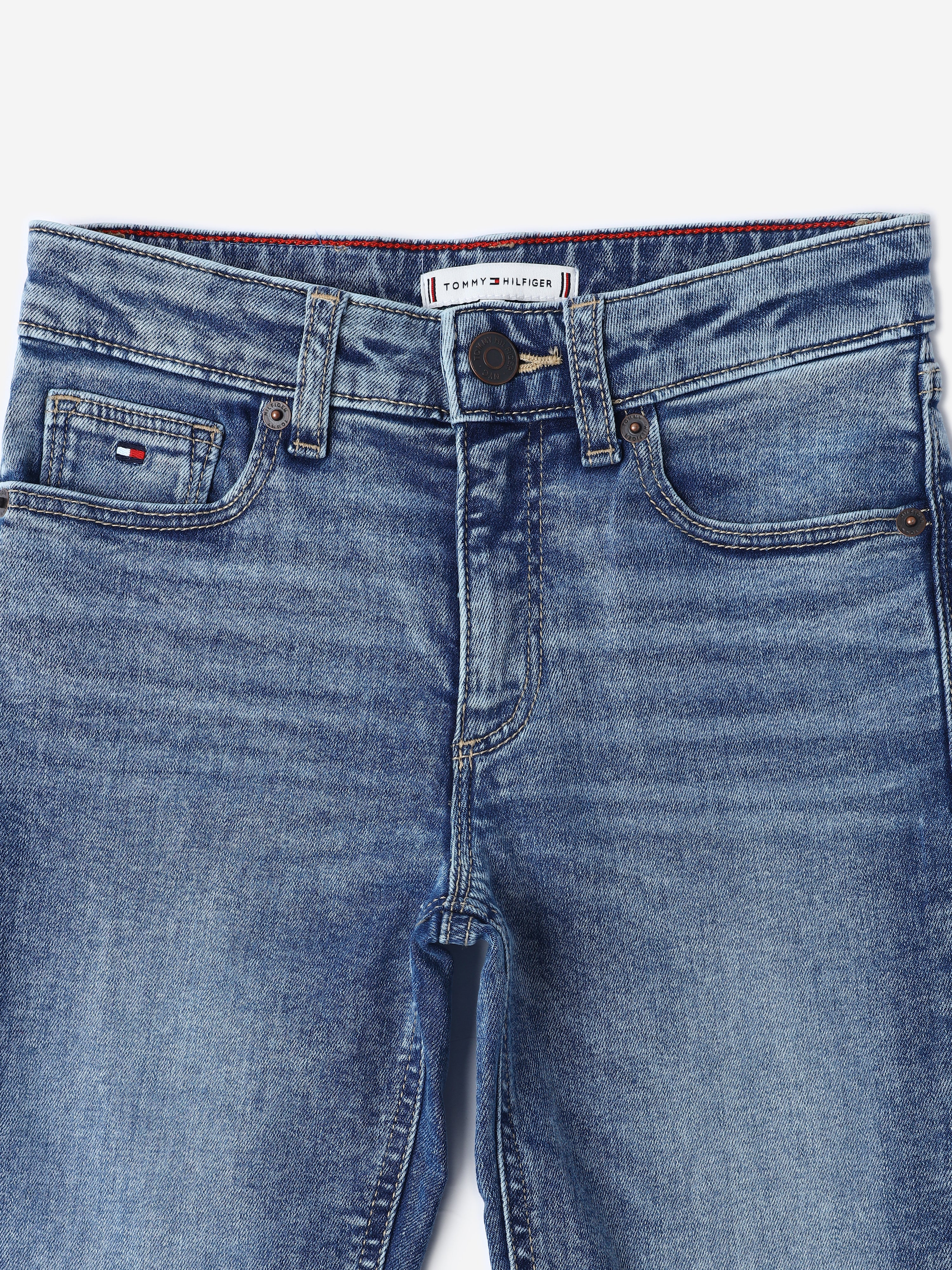 Girls Blue Skinny Fit Cotton Blend Denim Jeans