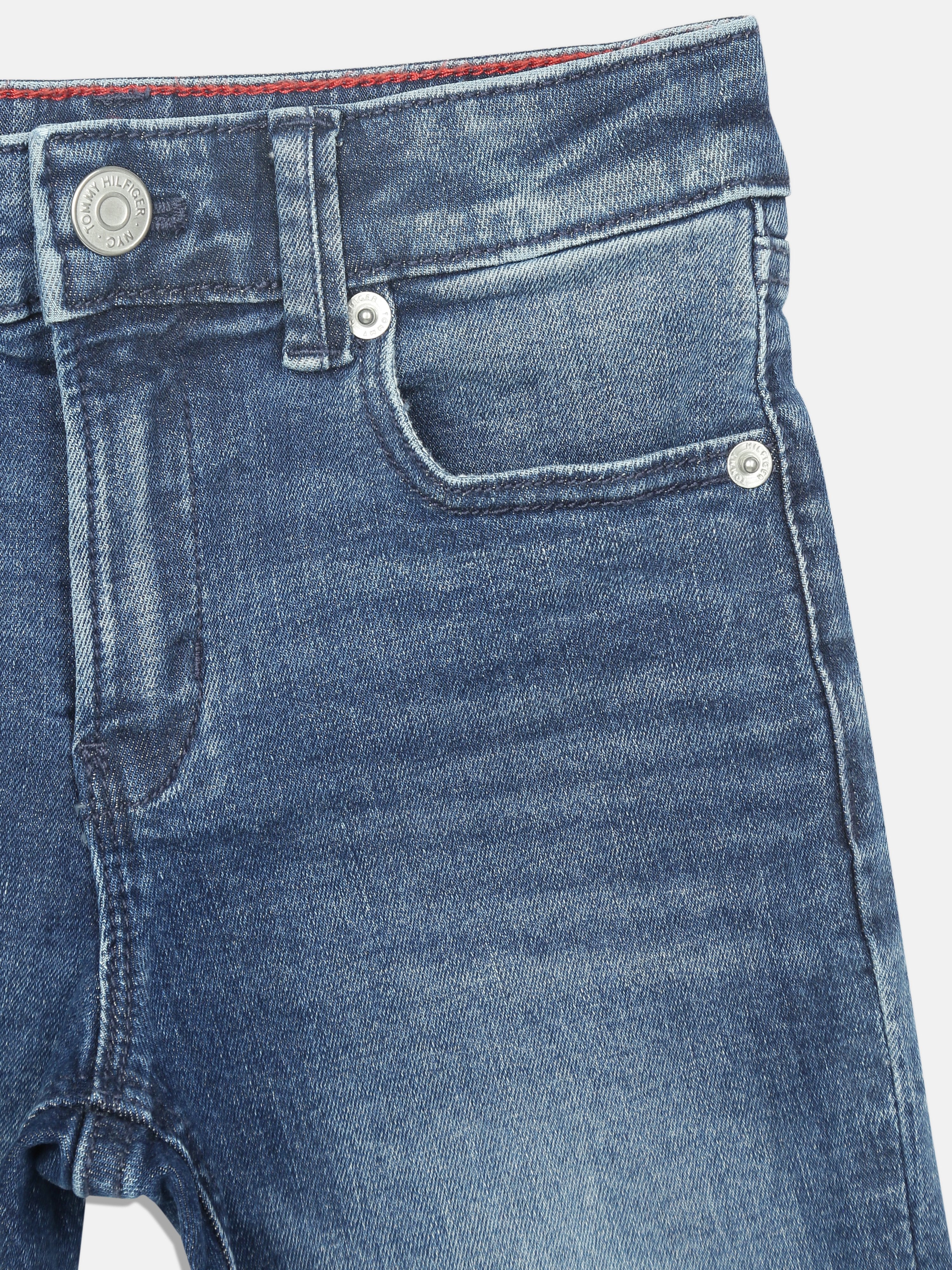 Boys Blue Solid Mid Rise Shorts