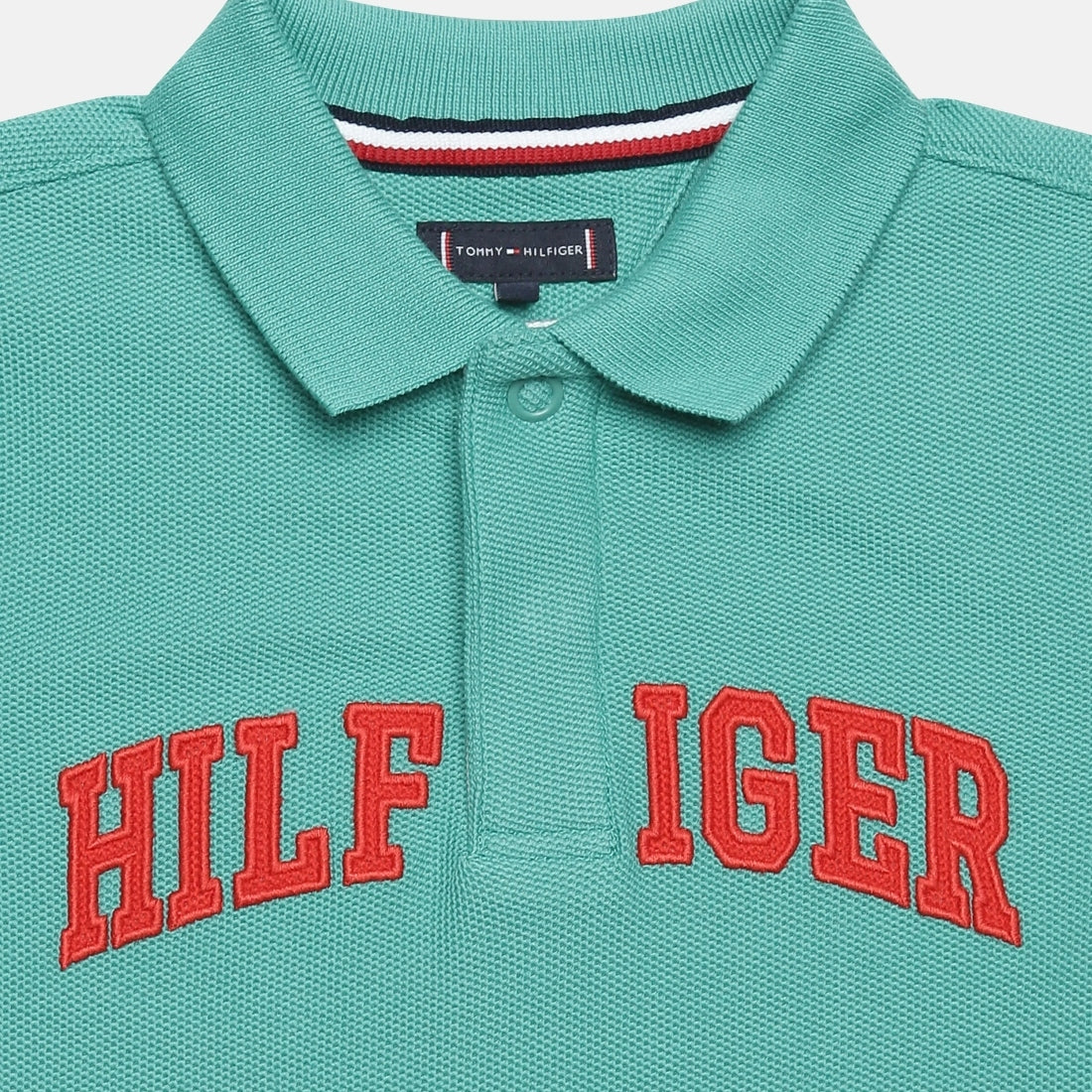 Boys Bahama Green Embroidered Logo Cotton Polo T-Shirt