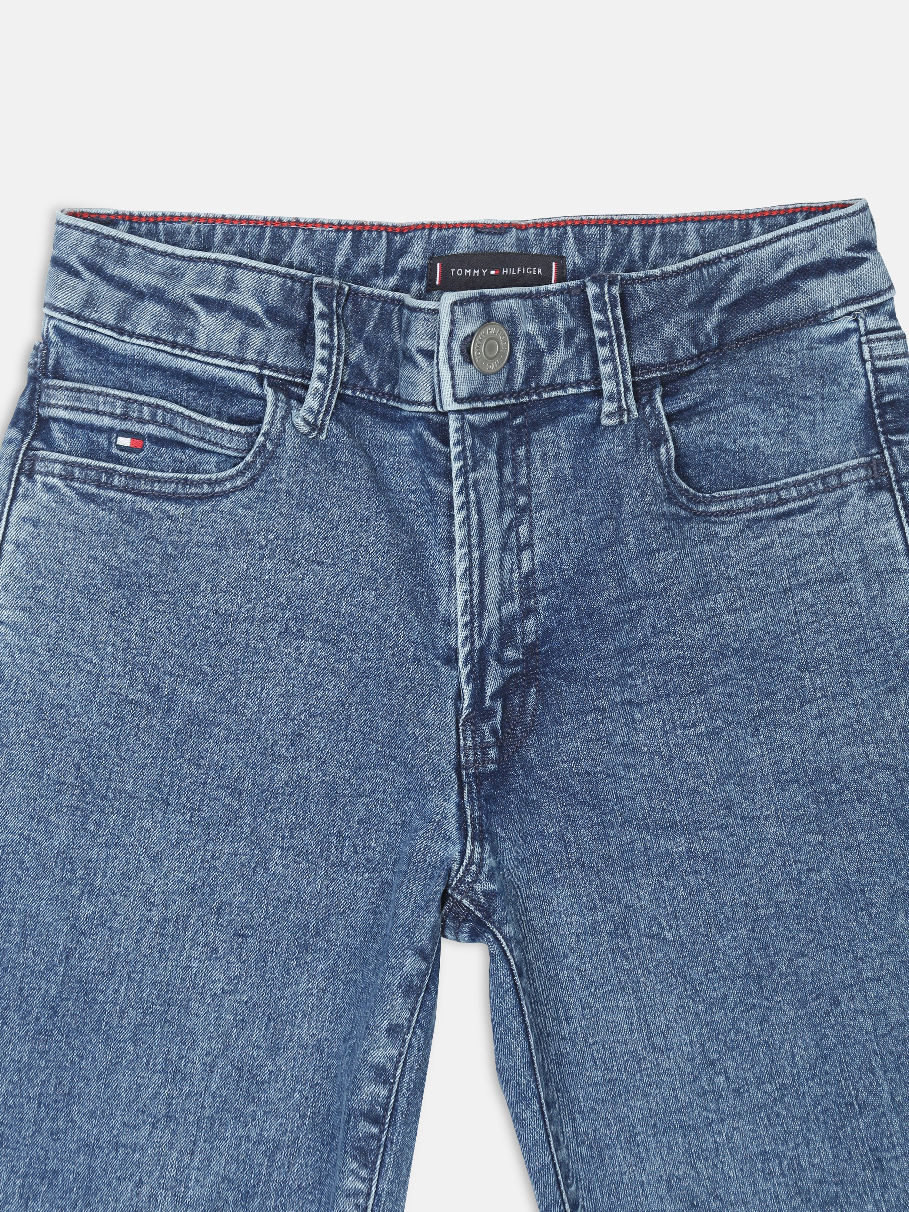 Boys Blue Mid Wash Straight Fit Jeans