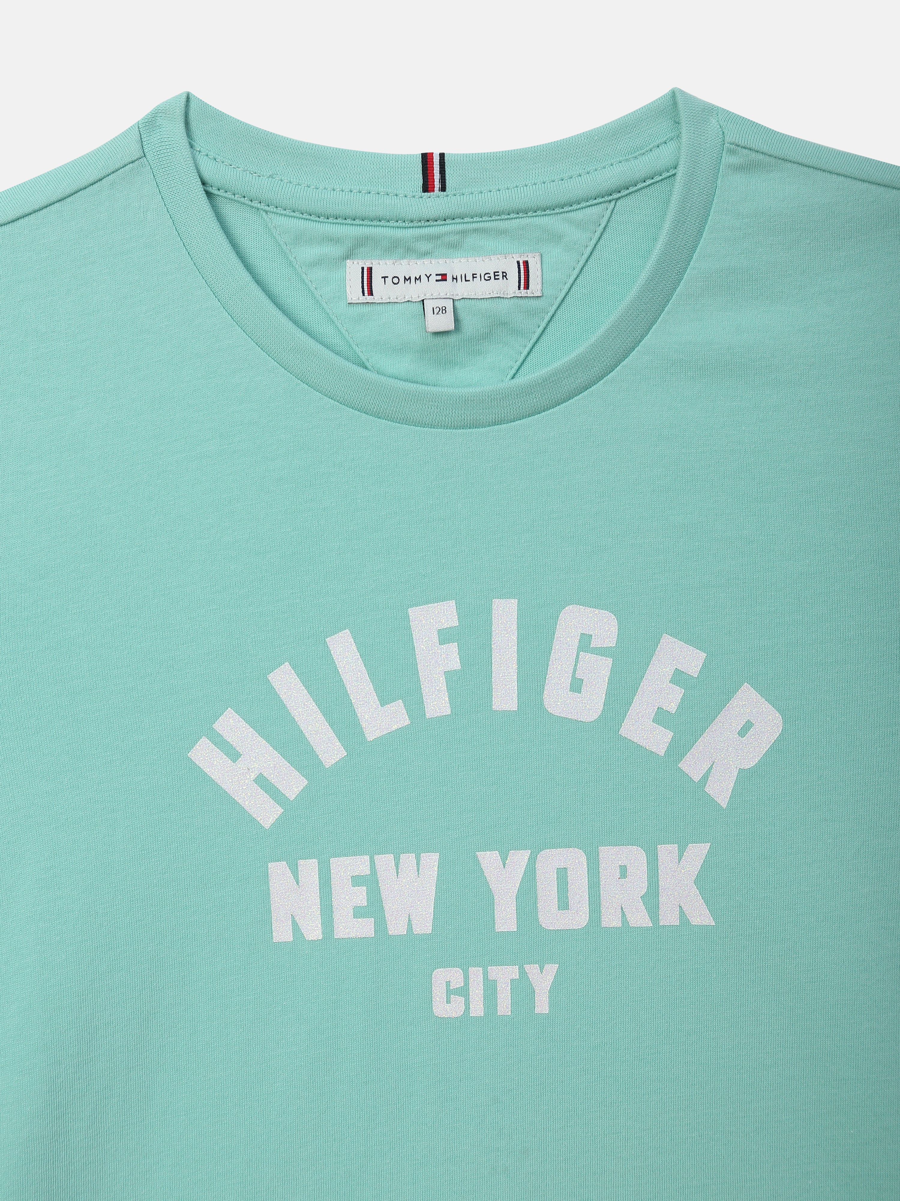 Girls Green Logo Regenerative Cotton Casual Knit Top