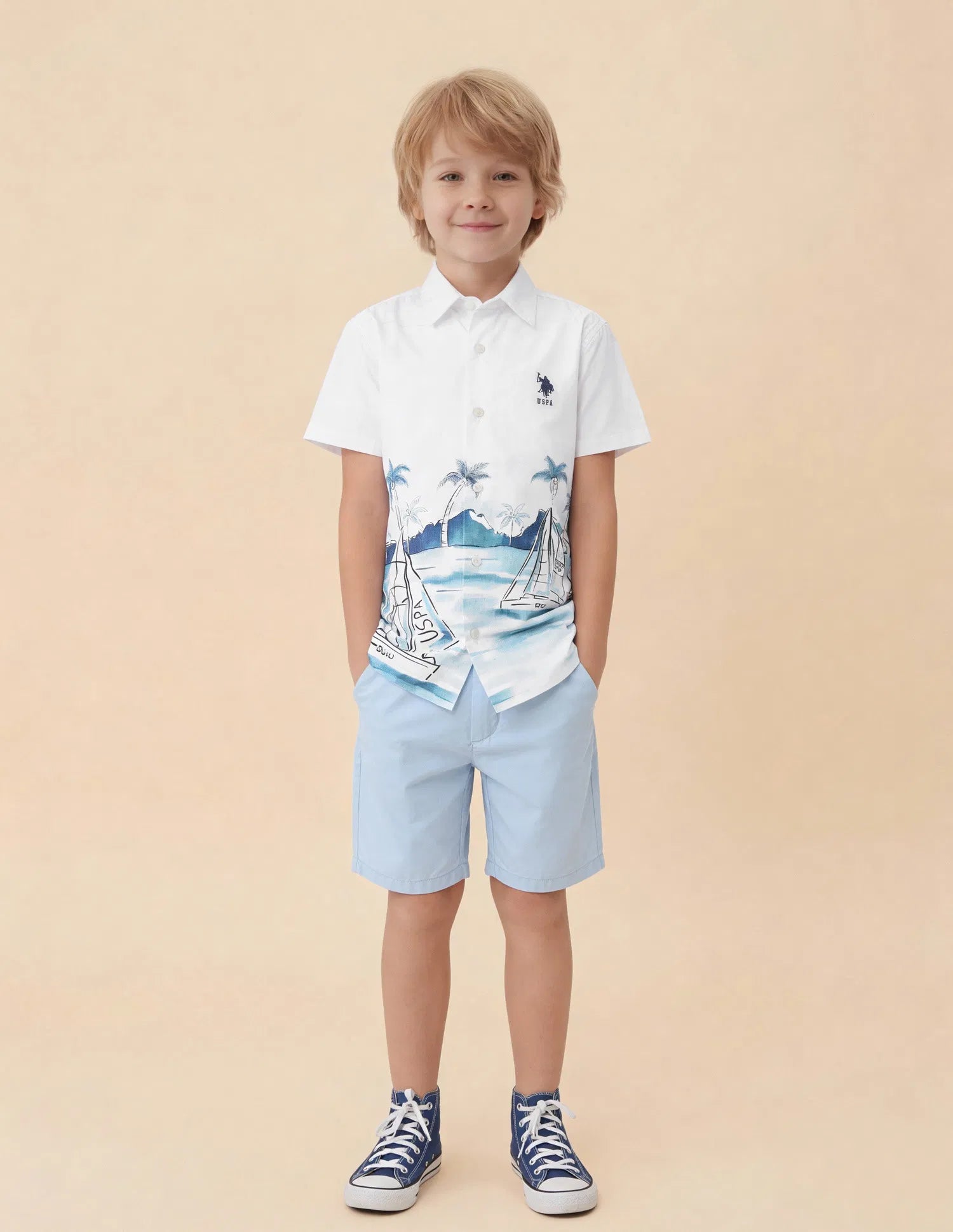 Boys Graphic Printed Cotton Shirt – Regular Fit