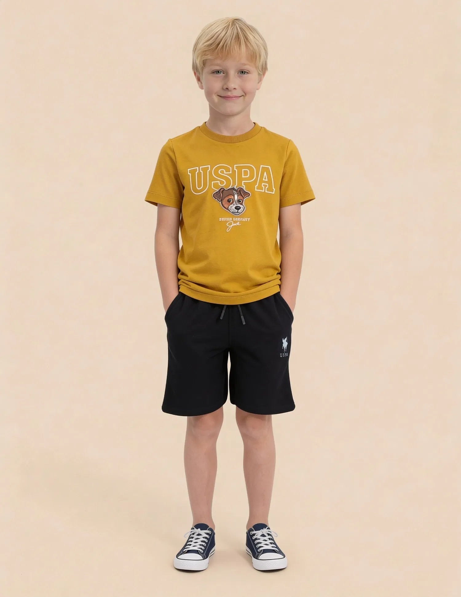 Boys Yellow Graphic Printed Cotton T-Shirt – Regular Fit