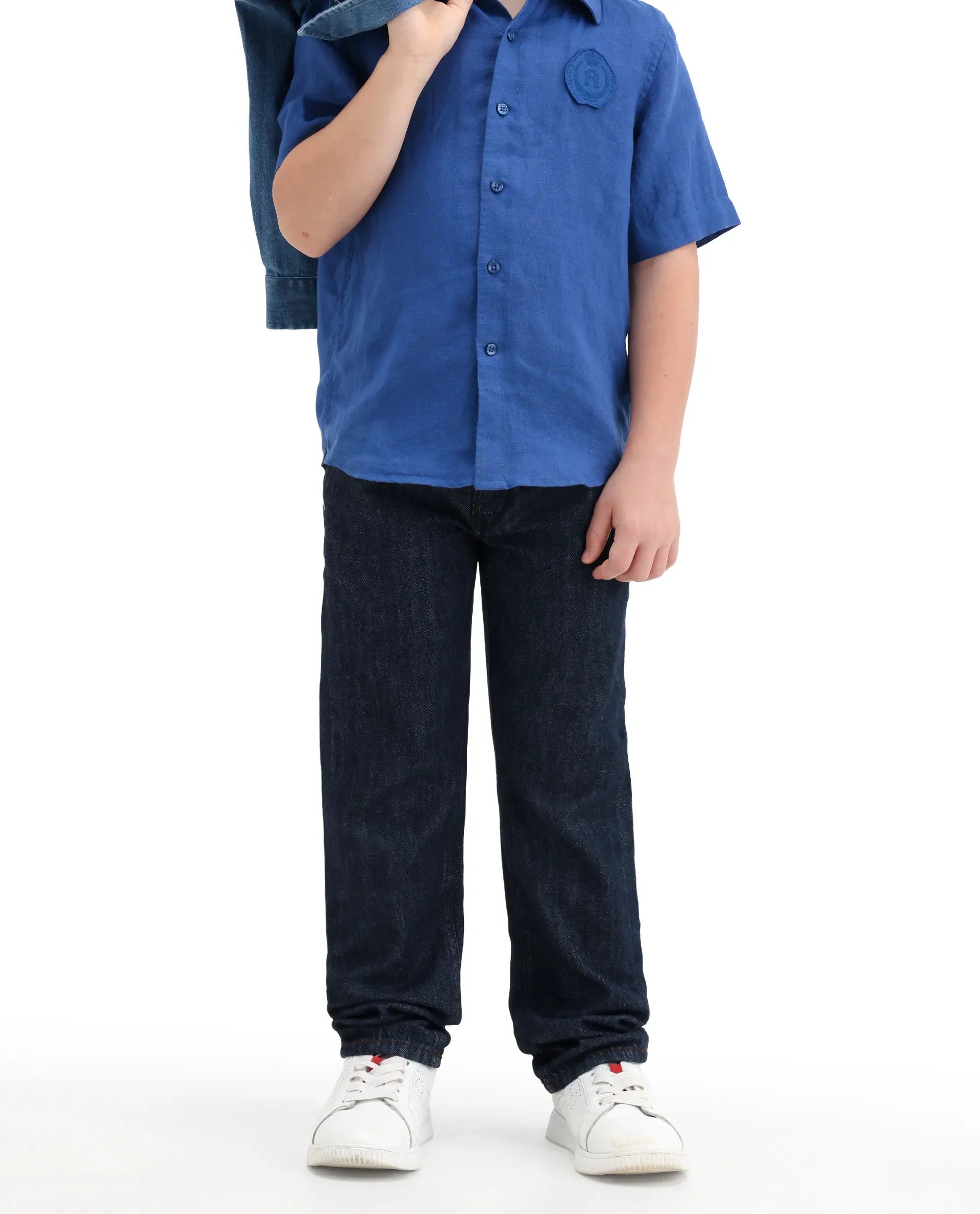 Rare Ones Boys Dark Navy Cotton Regular Fit Jeans