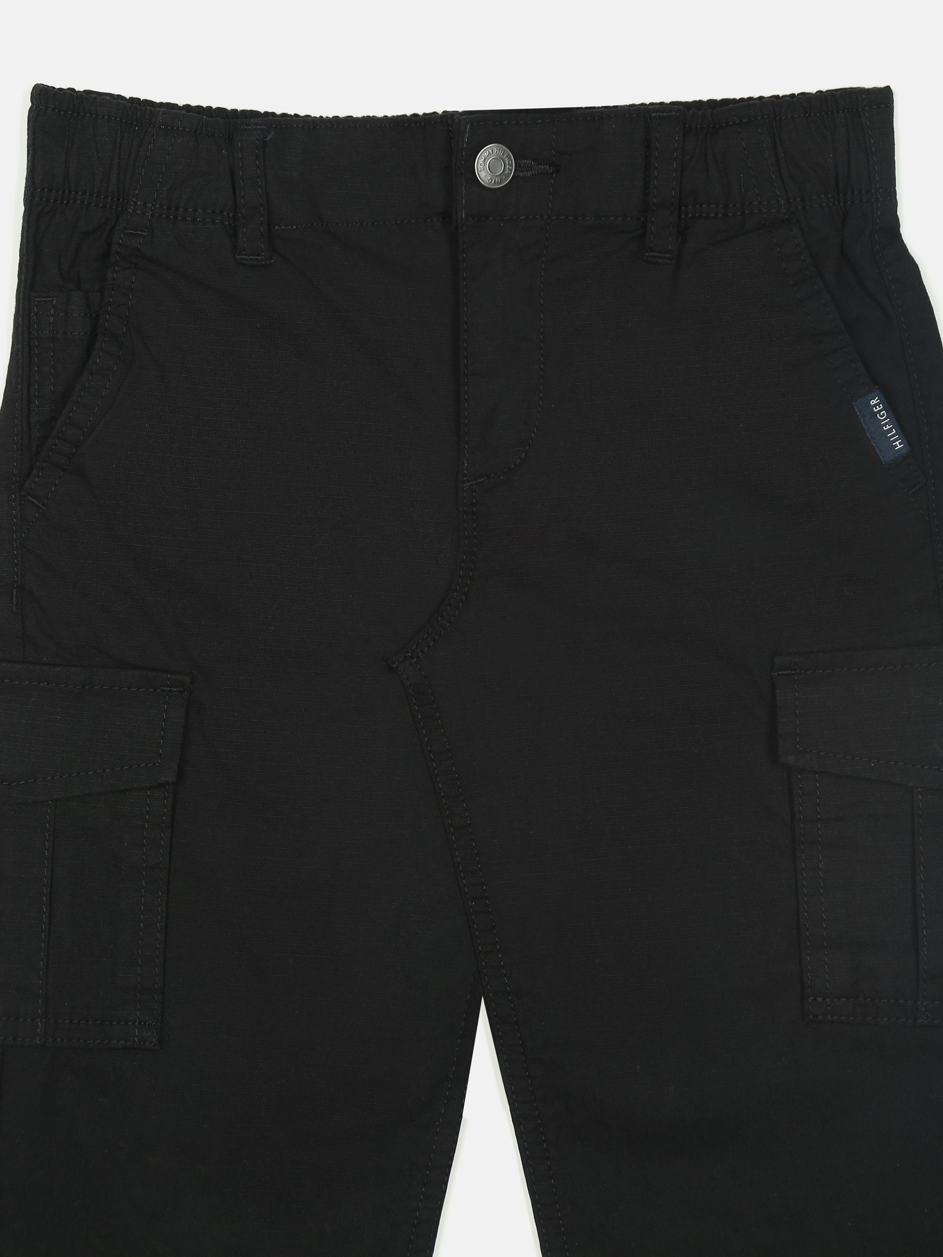 Girls Black Straight Fit Cotton Blend Casual Bottom
