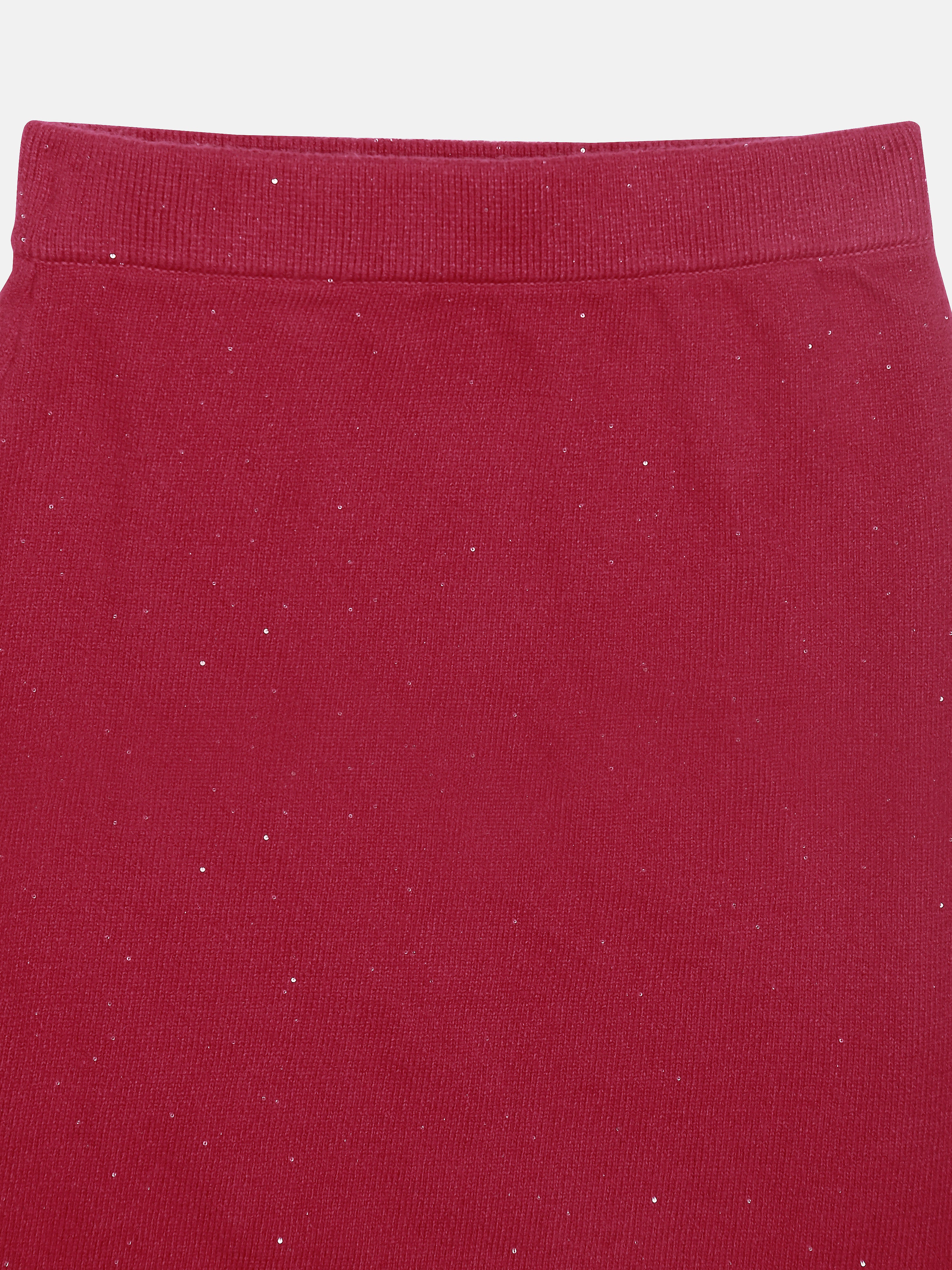 Girls Red Organic Cotton Blend Casual Elasticated Bottom