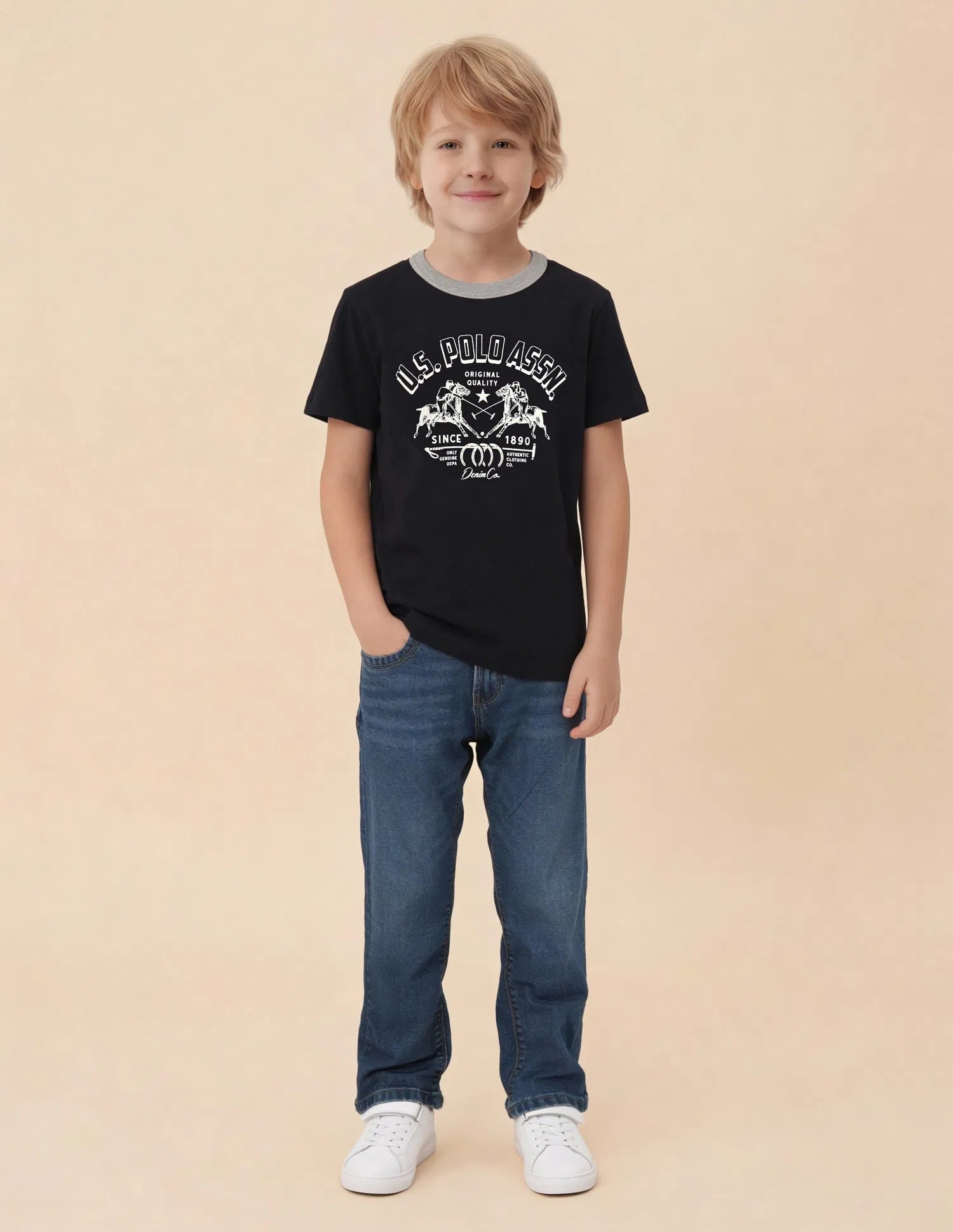 Boys Blue Graphic Printed Cotton T-Shirt – Regular Fit