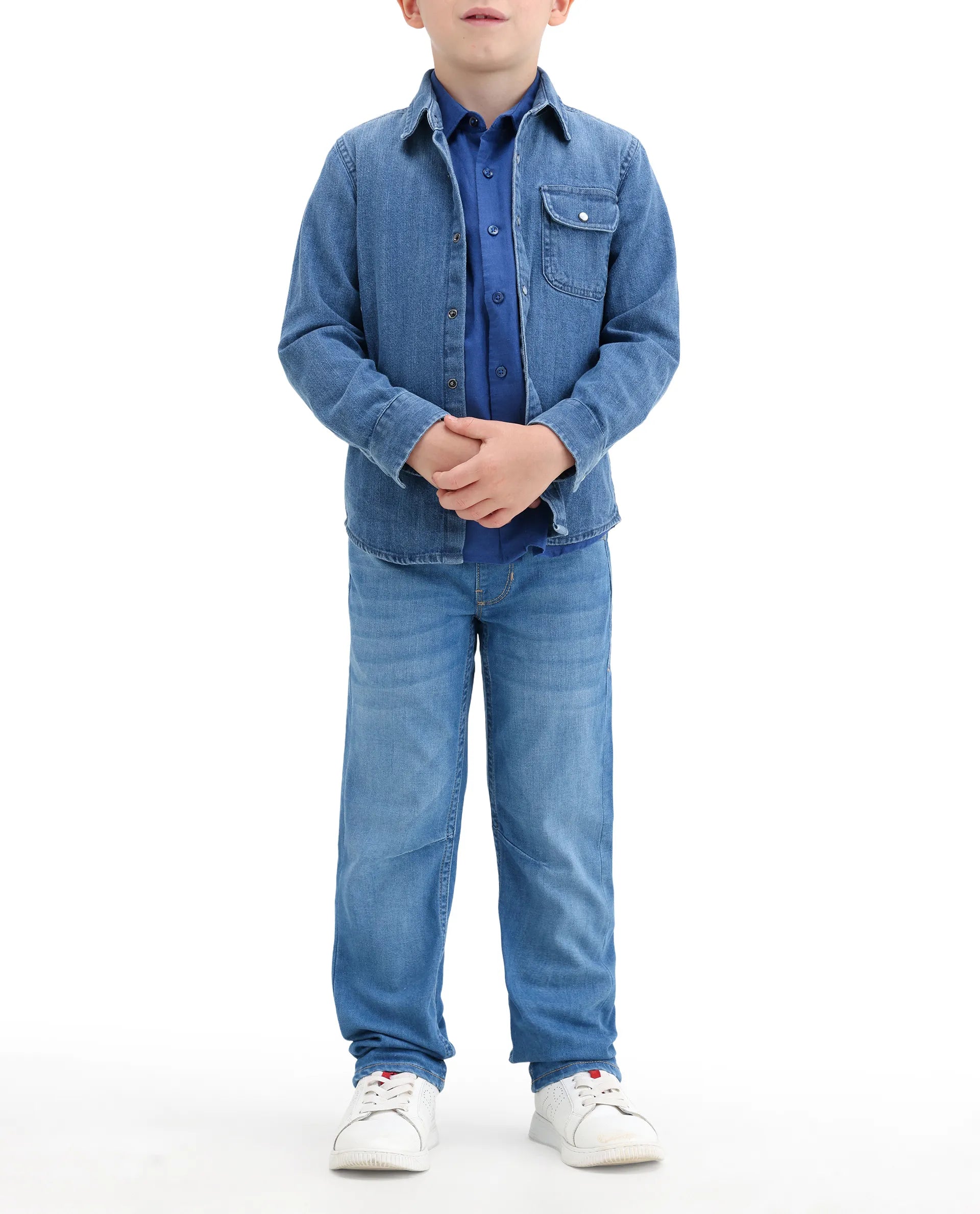 Rare Ones Boys Light Blue Pull-On Regular Fit Jeans