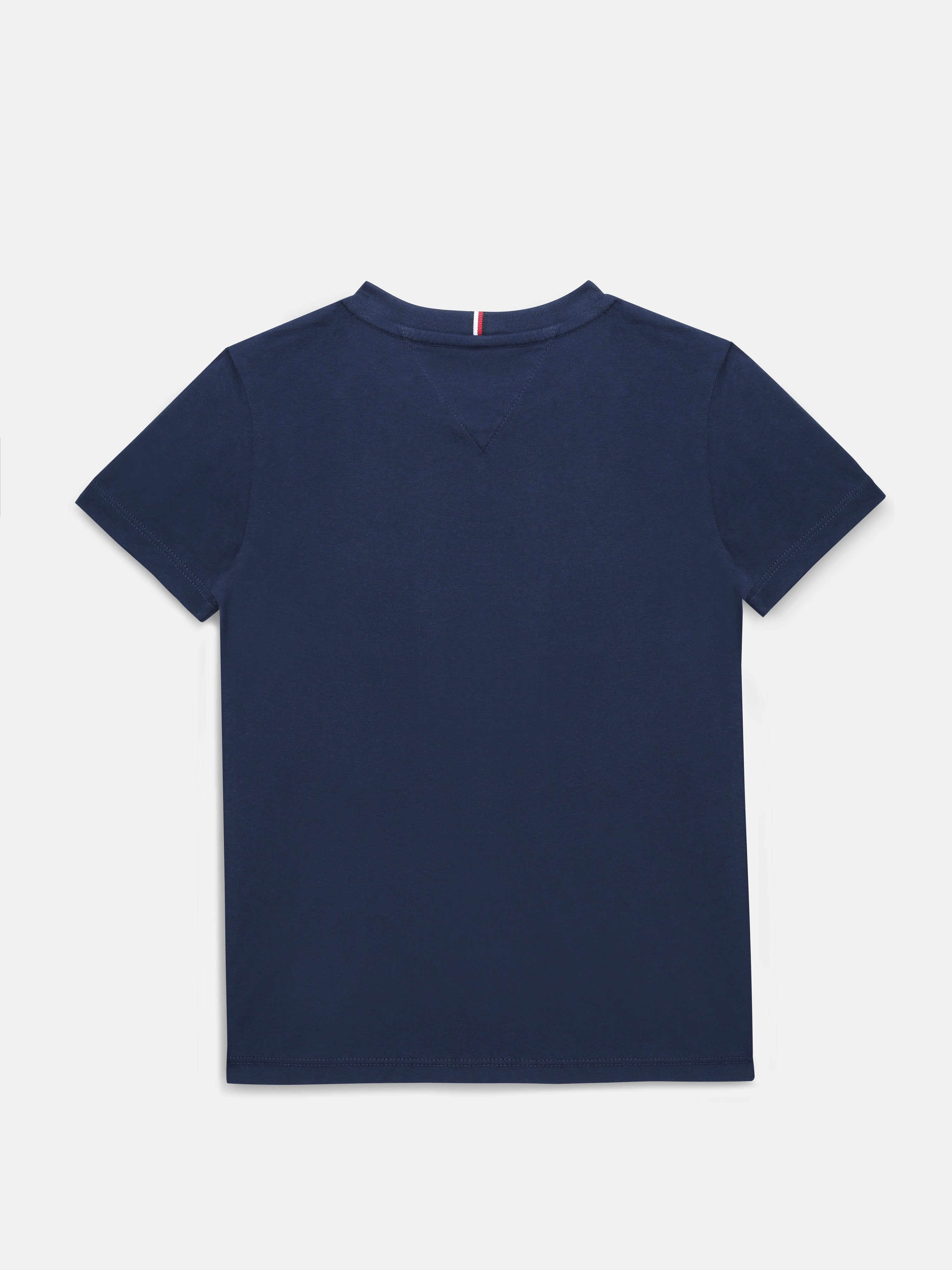 Boys Navy Logo Crew Neck Knit T-Shirt