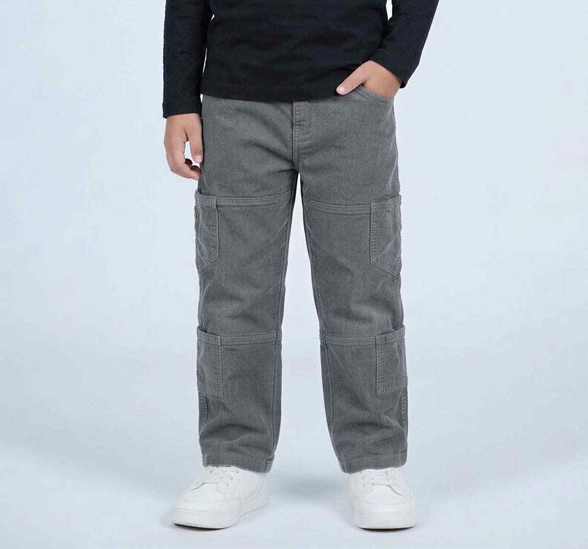 Cargo Denim Bottom Black Straight Fit