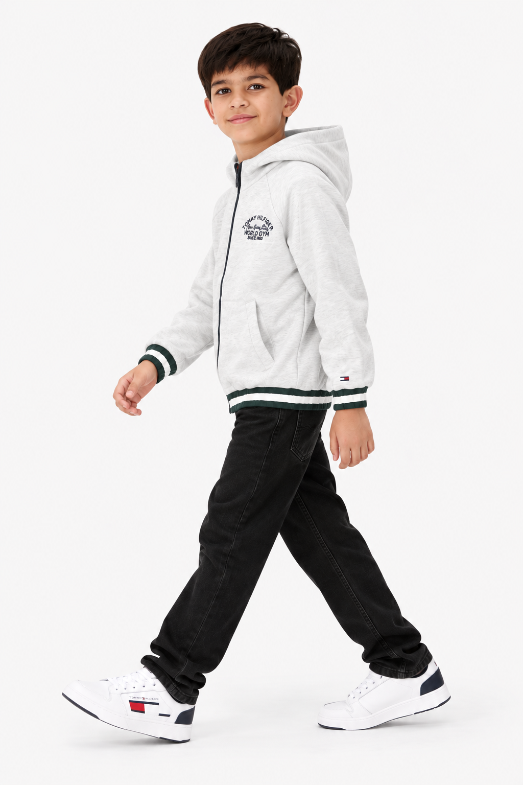 Boys Printed Regular Fit Polyester Jacket Dark Night Navy