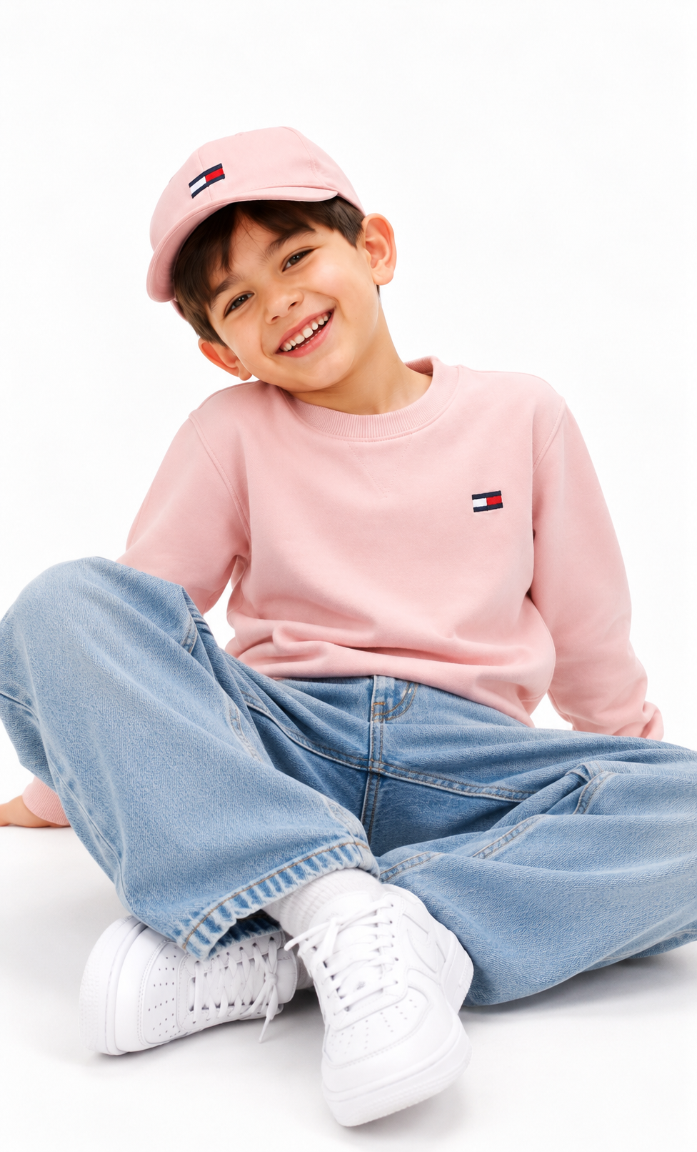 Boys Logo Light-Pink Cotton Baseball Cap Blushing Bride