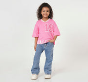 Boxy Fit Regular Length T Shirt Pink