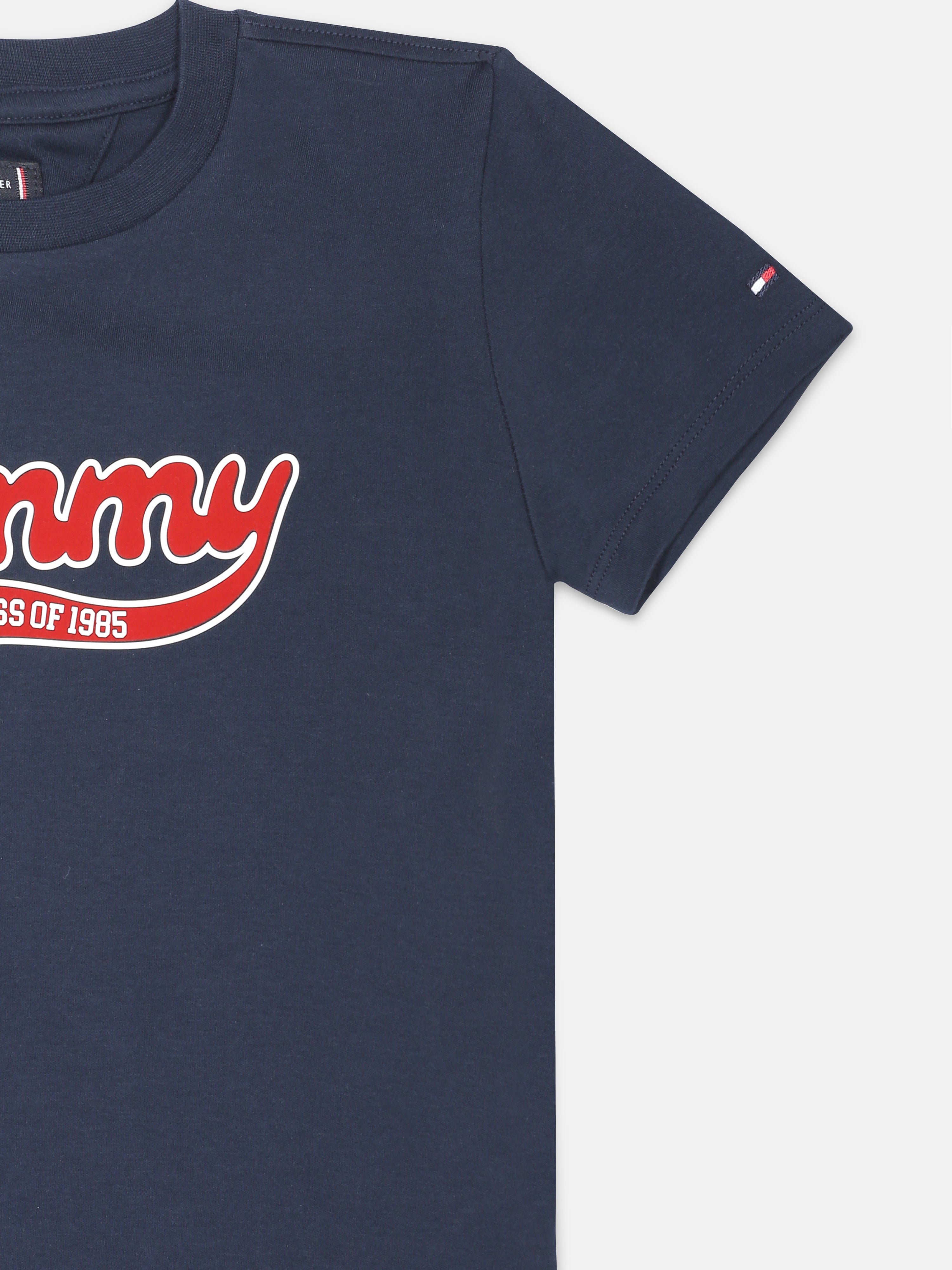 Boys Navy Everyday Logo Cotton T-Shirt