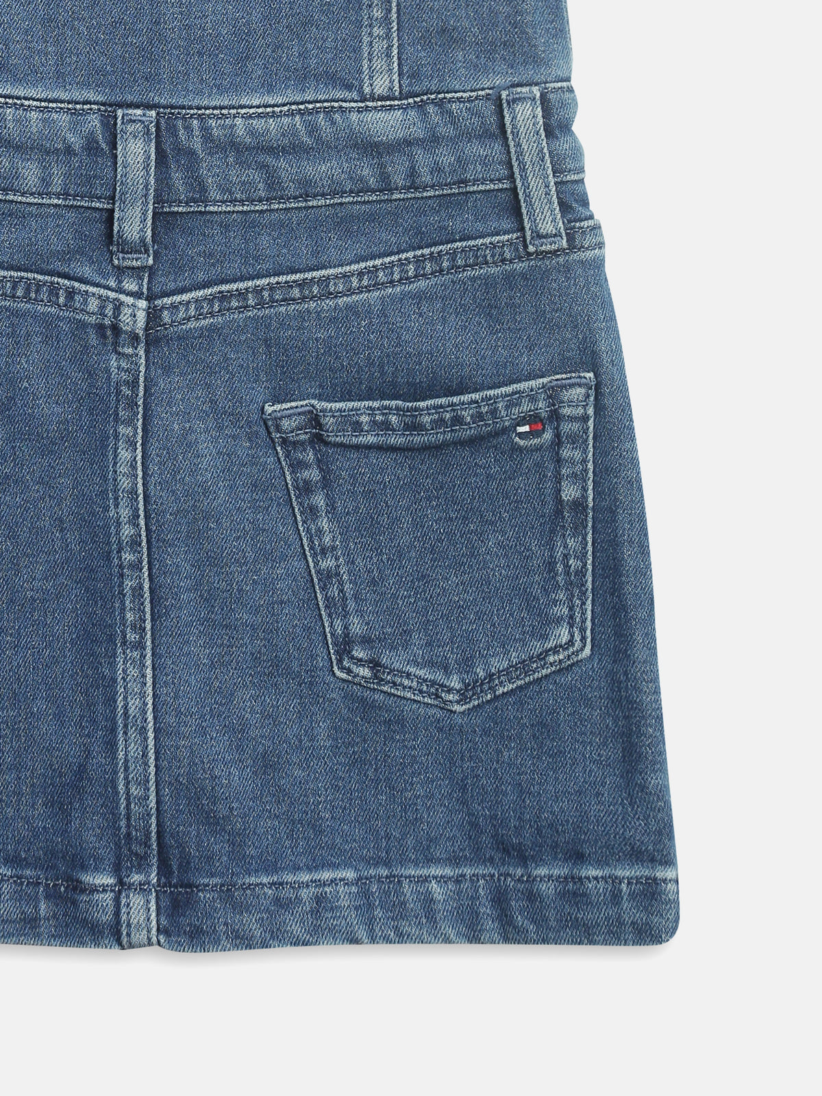 Girls Cotton Spread Collar Denim Dress Classic