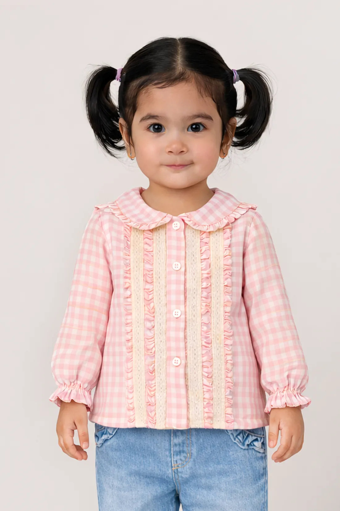 Baby Girls Multi Checked Clothing Set
