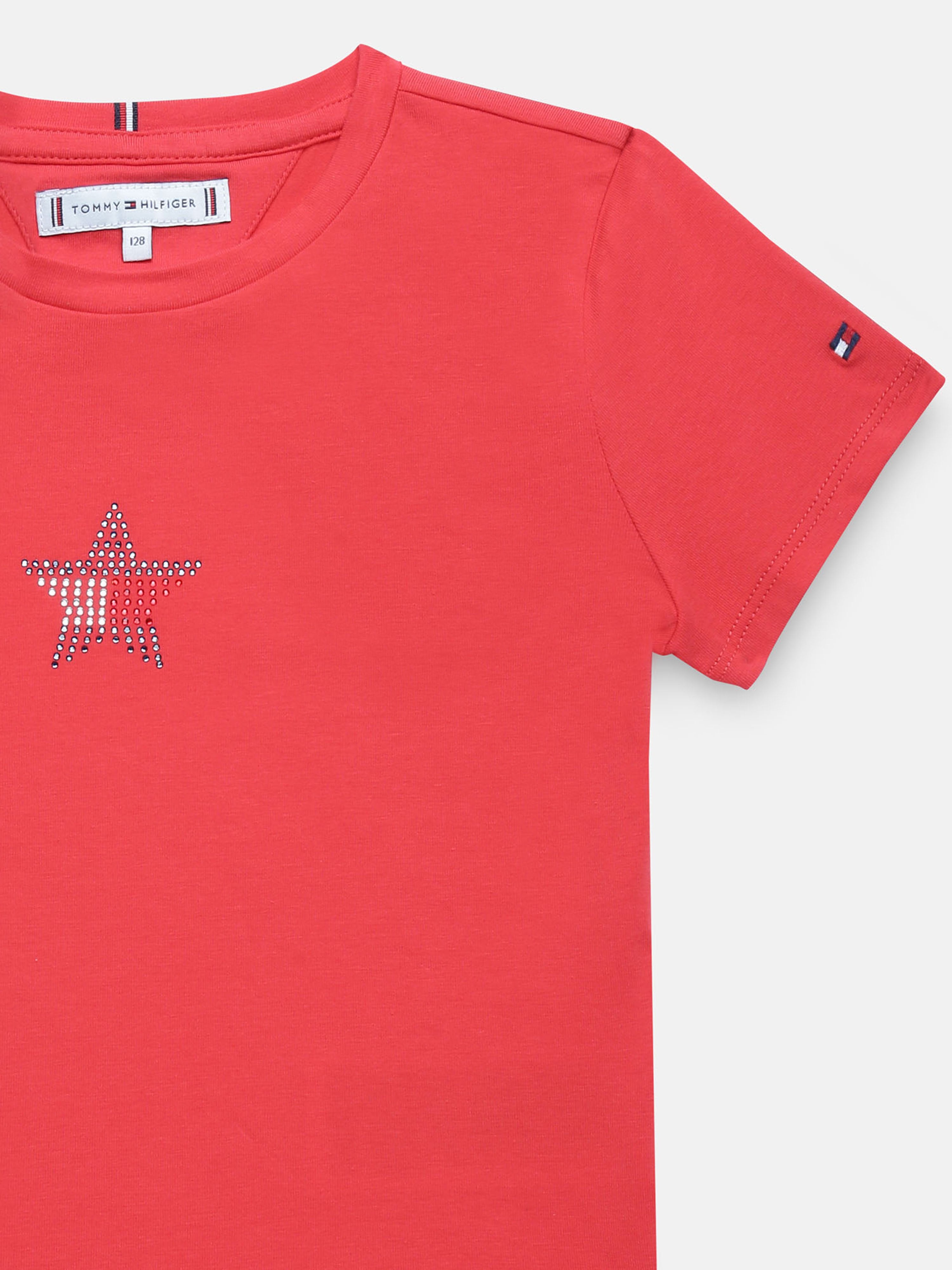 Boys Red Solid Crew Neck Knit T-Shirt