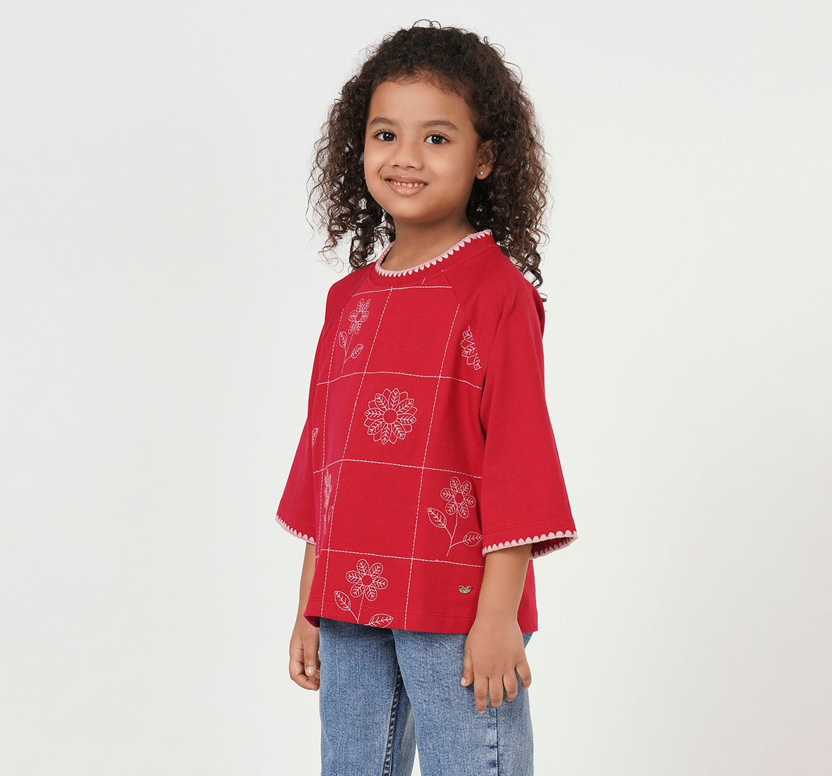 Looper Embroidered Tee Burgundy