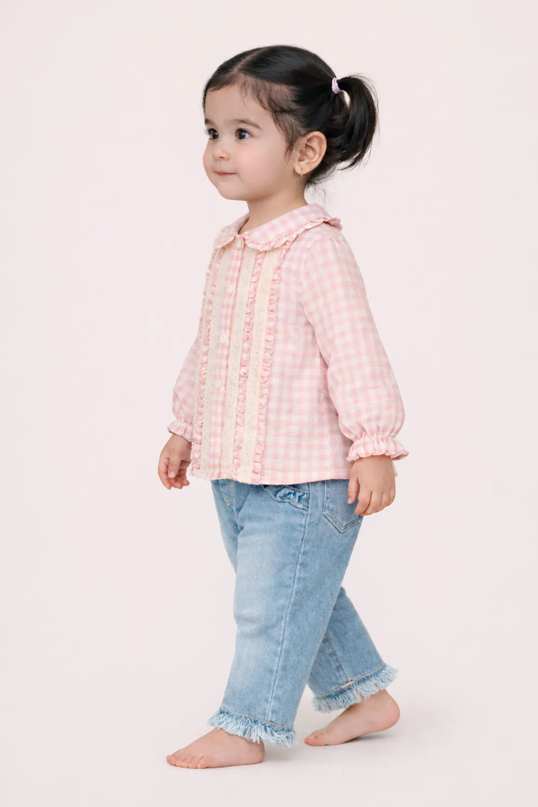 Baby Girls Multi Checked Clothing Set