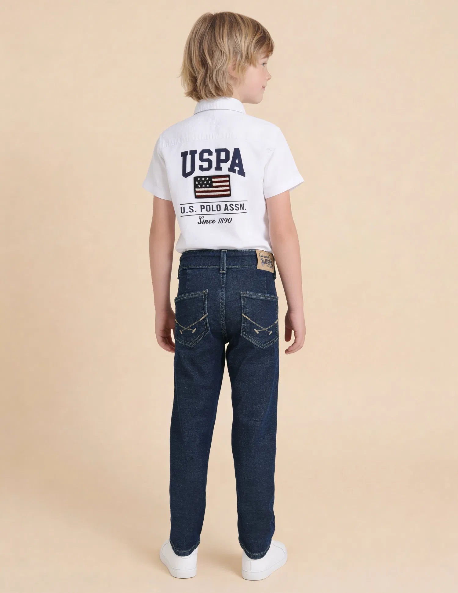 Boys Blue Cotton Blend Mid Rise Slim Fit Jeans