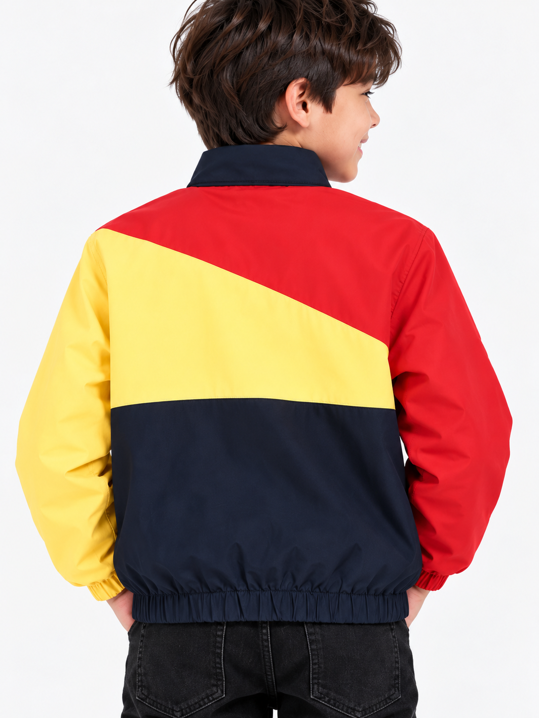 Boys Colorblock Jacket Dark Night Navy Colourblock