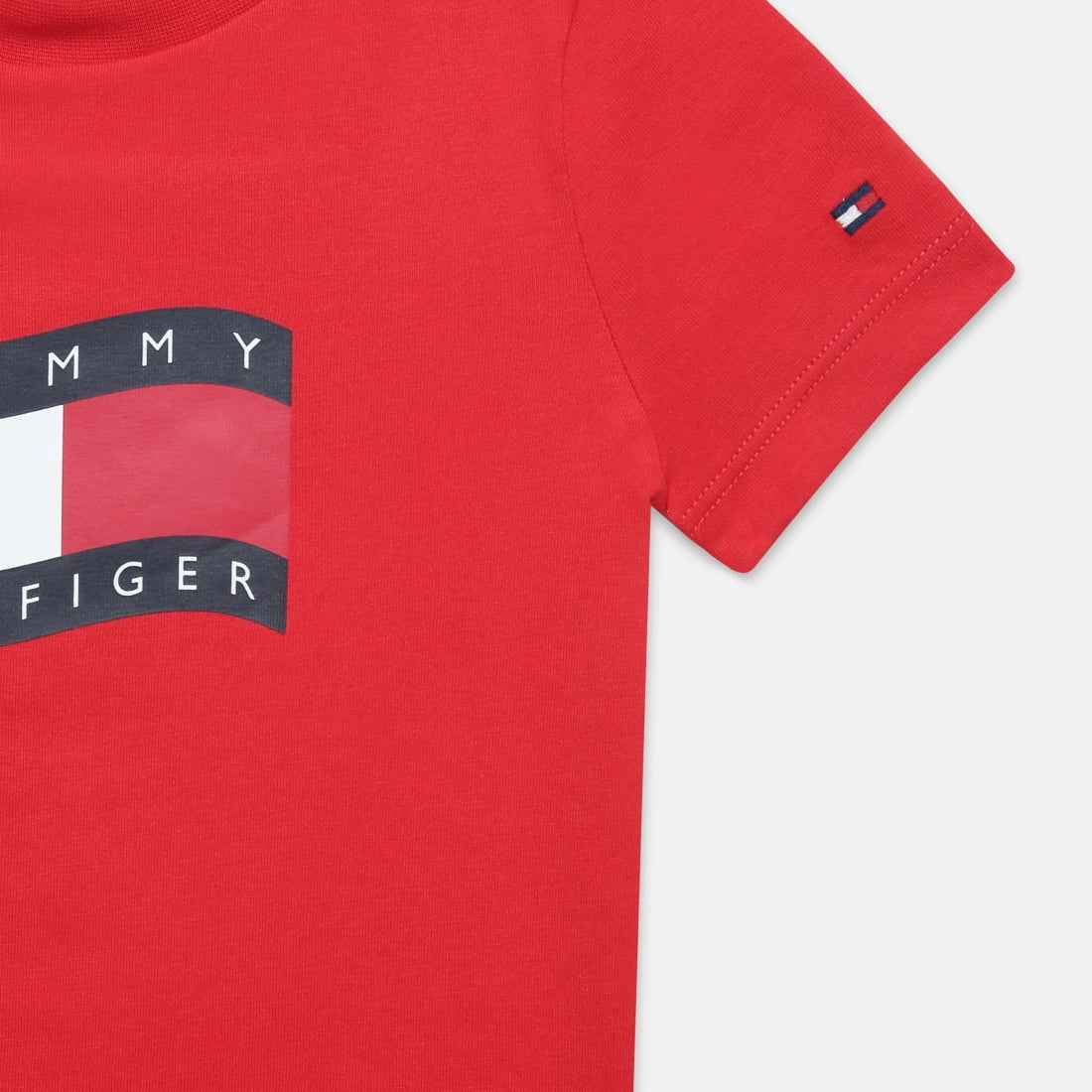 Boys Rapid Red Logo Cotton Regular Fit T-Shirt