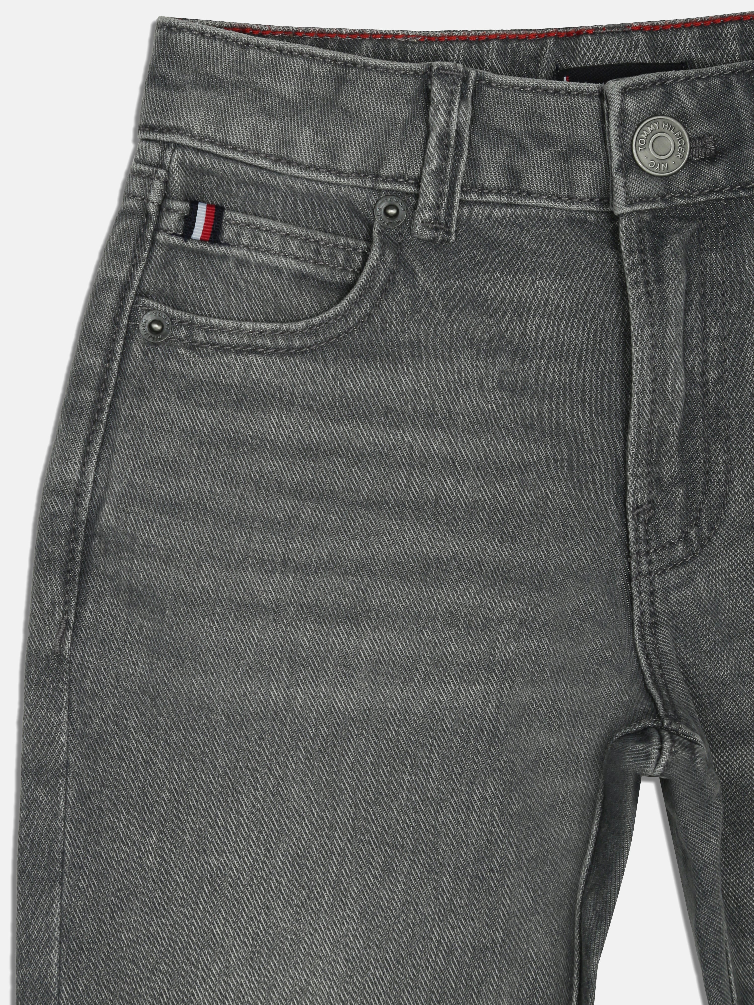 Boys Grey Light Wash Straight Fit Jeans
