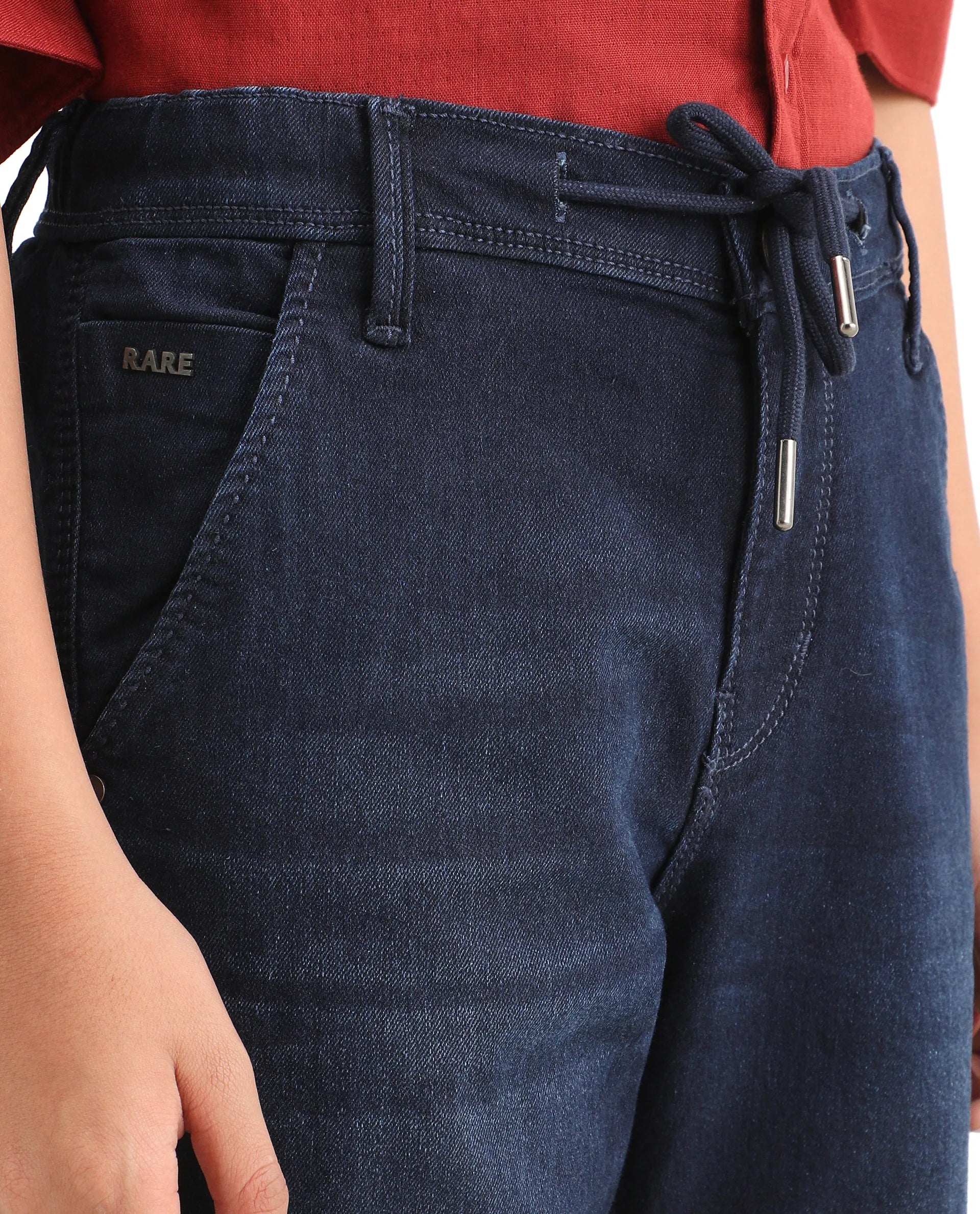 Boys Blue Regular Fit Cotton Blend Jeans