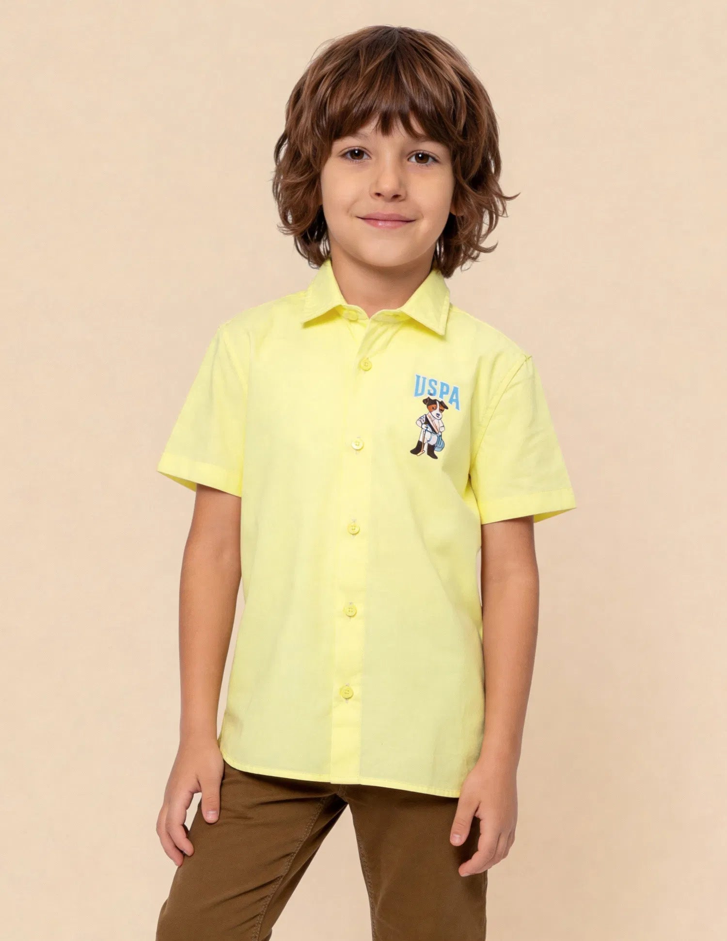 Boys Graphic Brand Printed Cotton Shirt – Regular Fit
