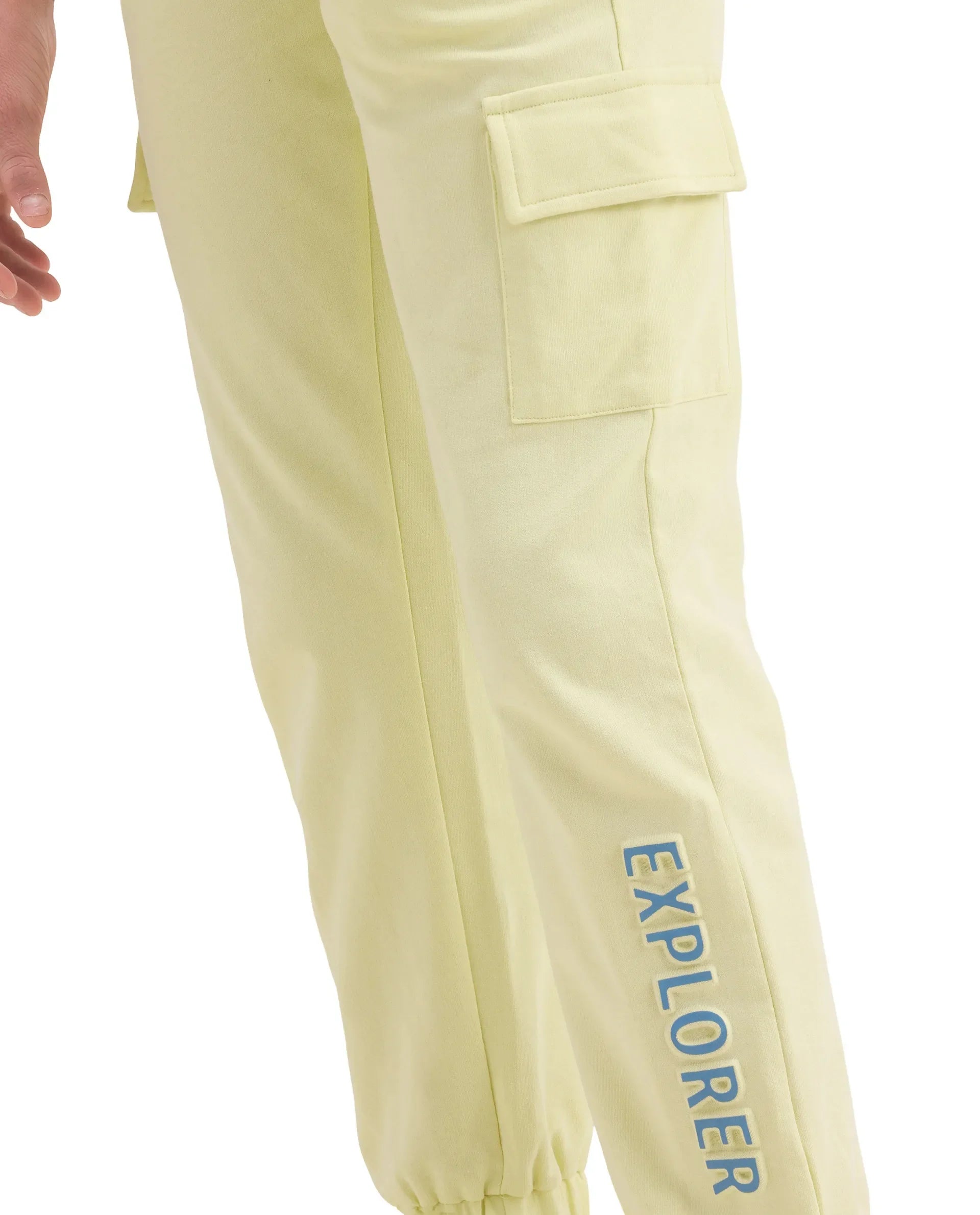 Rare Ones Boys Light Yellow Cargo Fit Track Pant