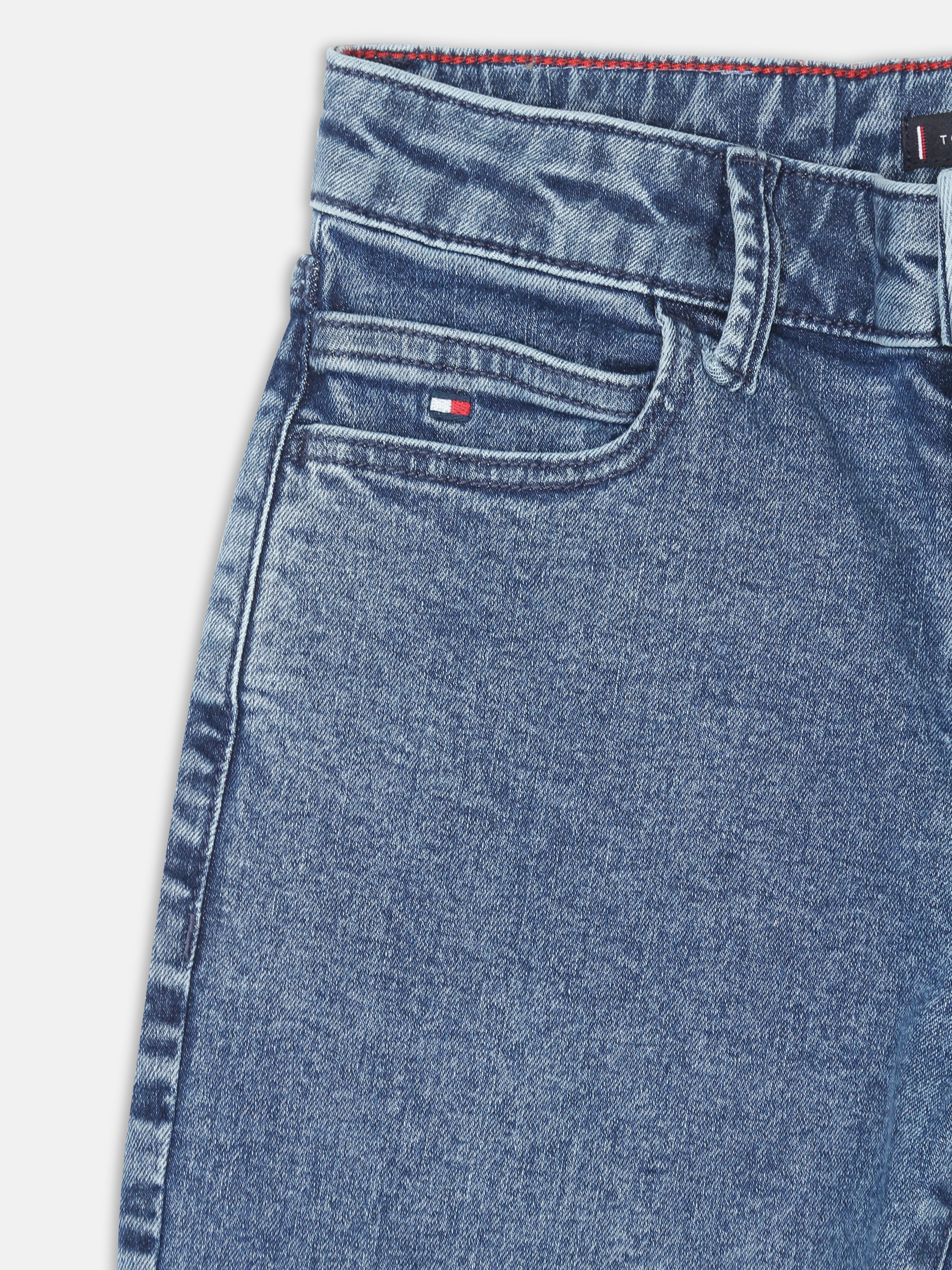 Boys Blue Mid Wash Straight Fit Jeans