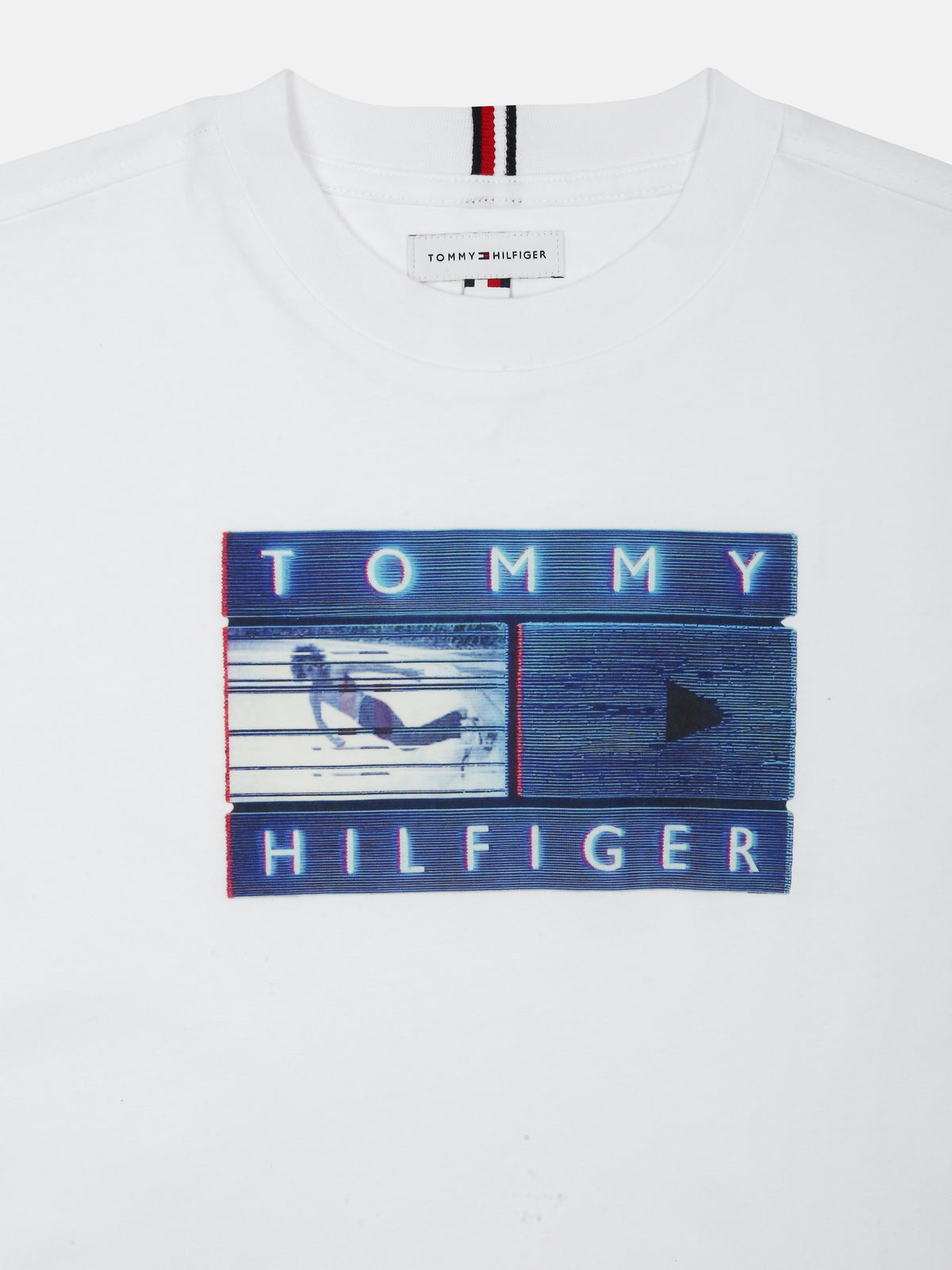 Graphic White Regenerative Cotton T-Shirt for Boys