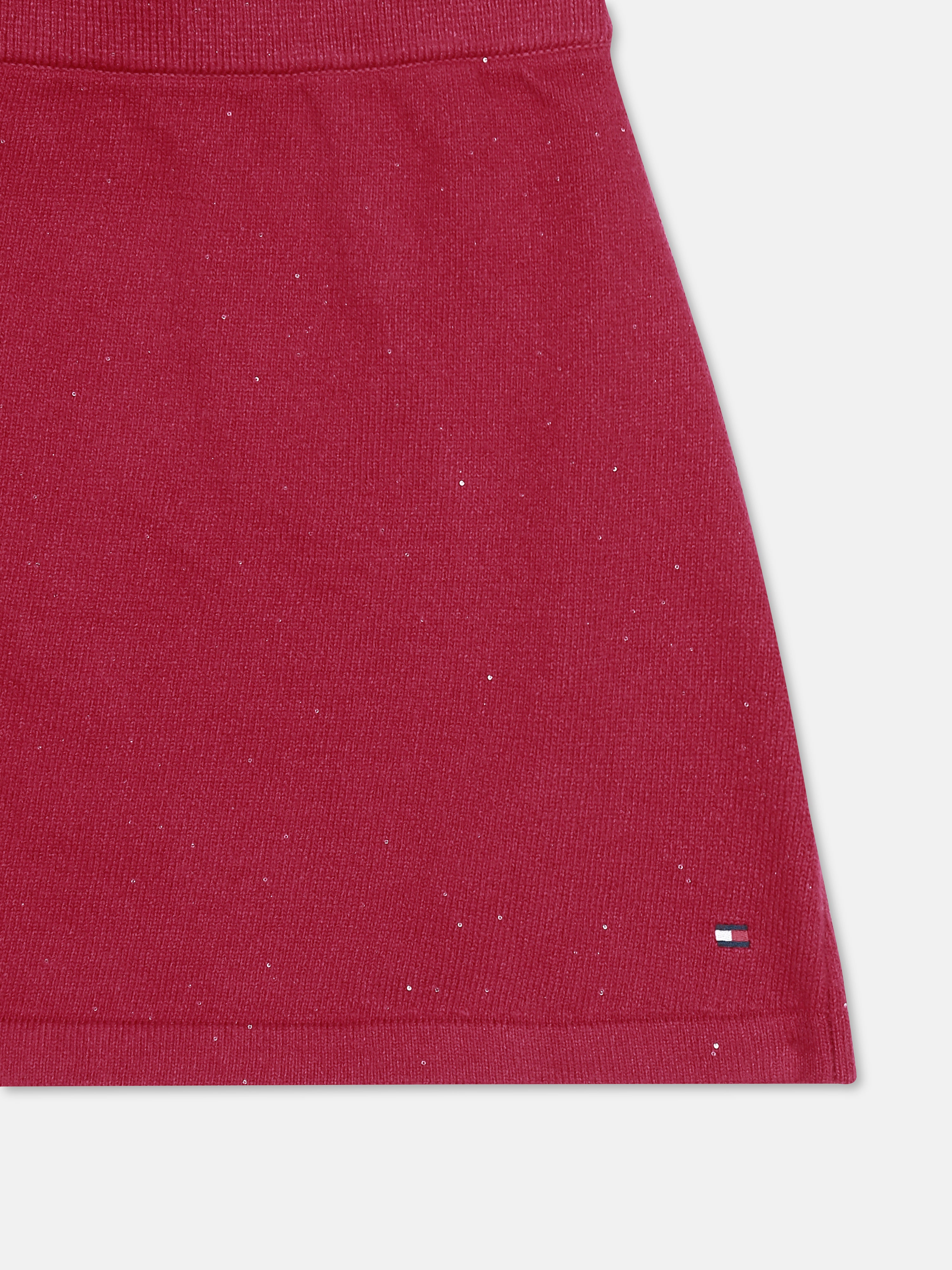 Girls Red Organic Cotton Blend Casual Elasticated Bottom