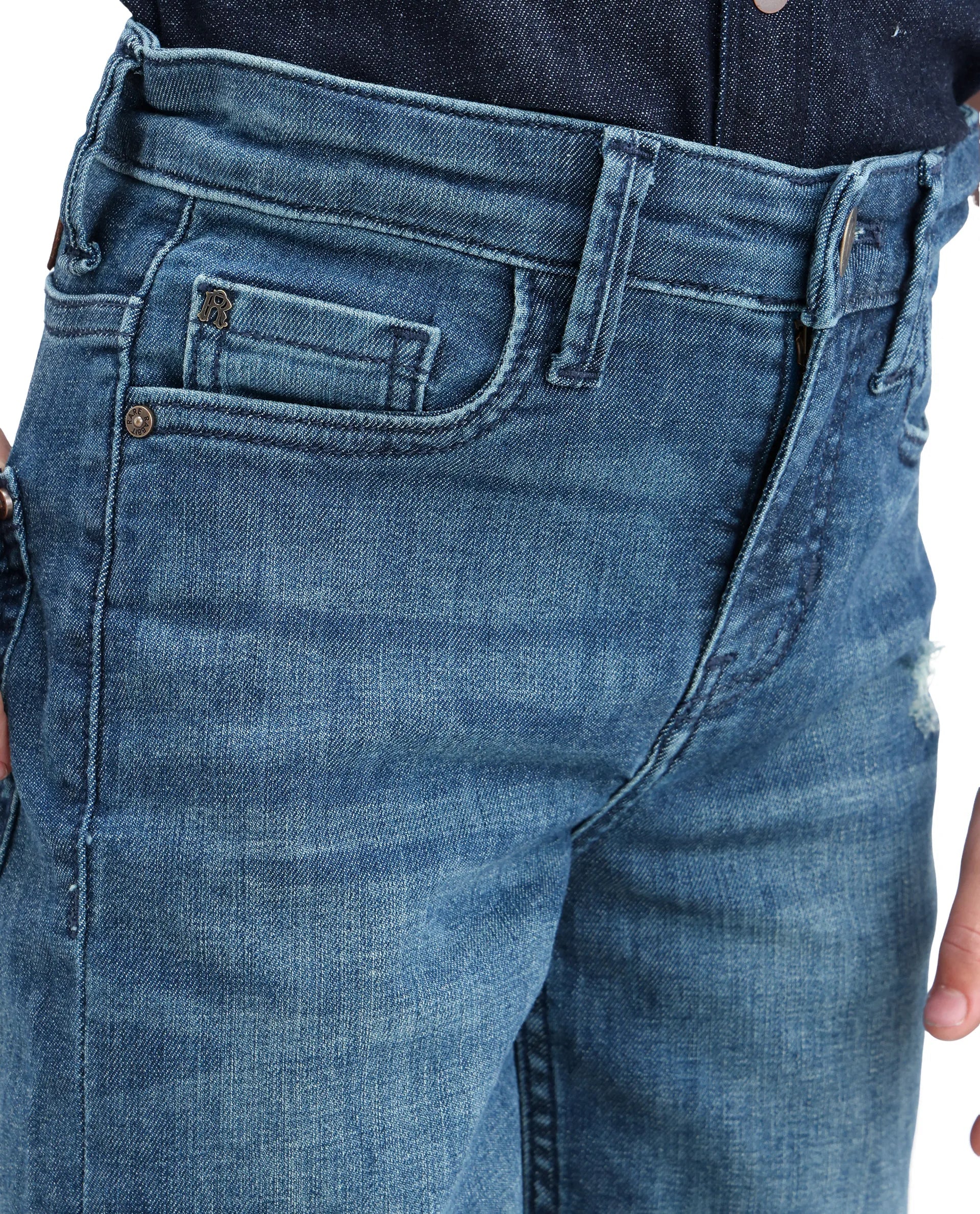 Rare Ones Boys Dark Blue Relaxed Fit Jeans