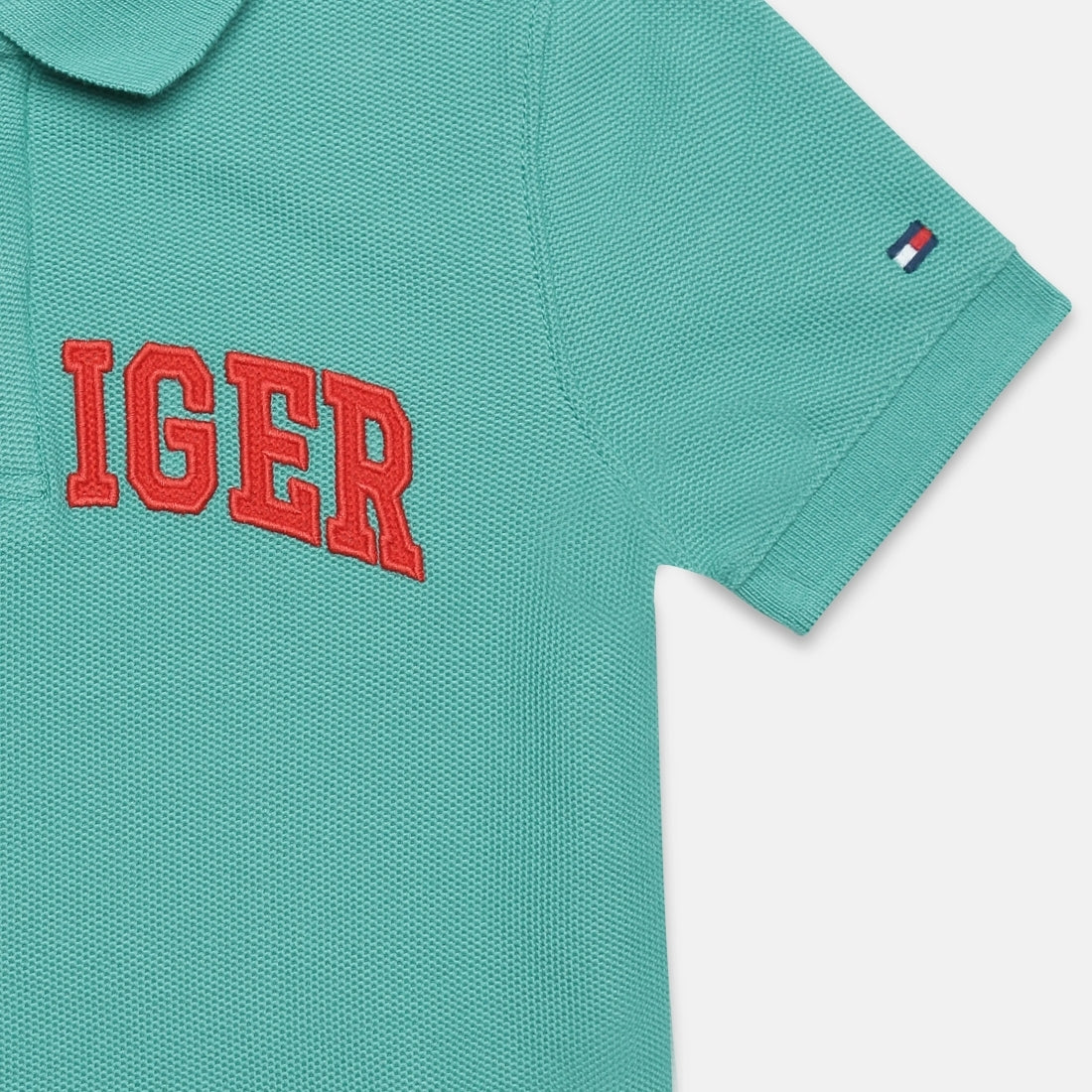 Boys Bahama Green Embroidered Logo Cotton Polo T-Shirt