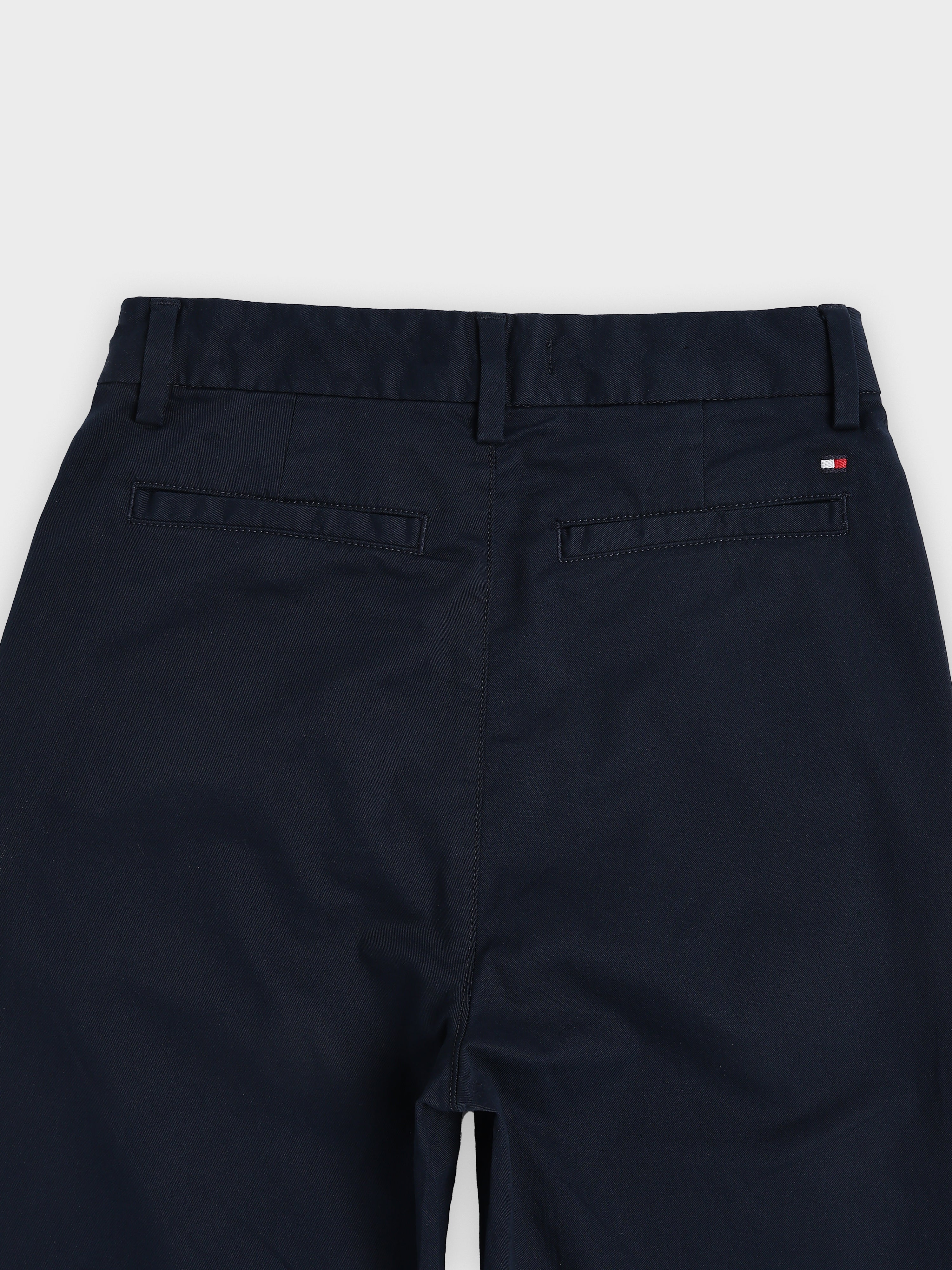 Girls Blue Cotton Blend Straight Casual Bottom