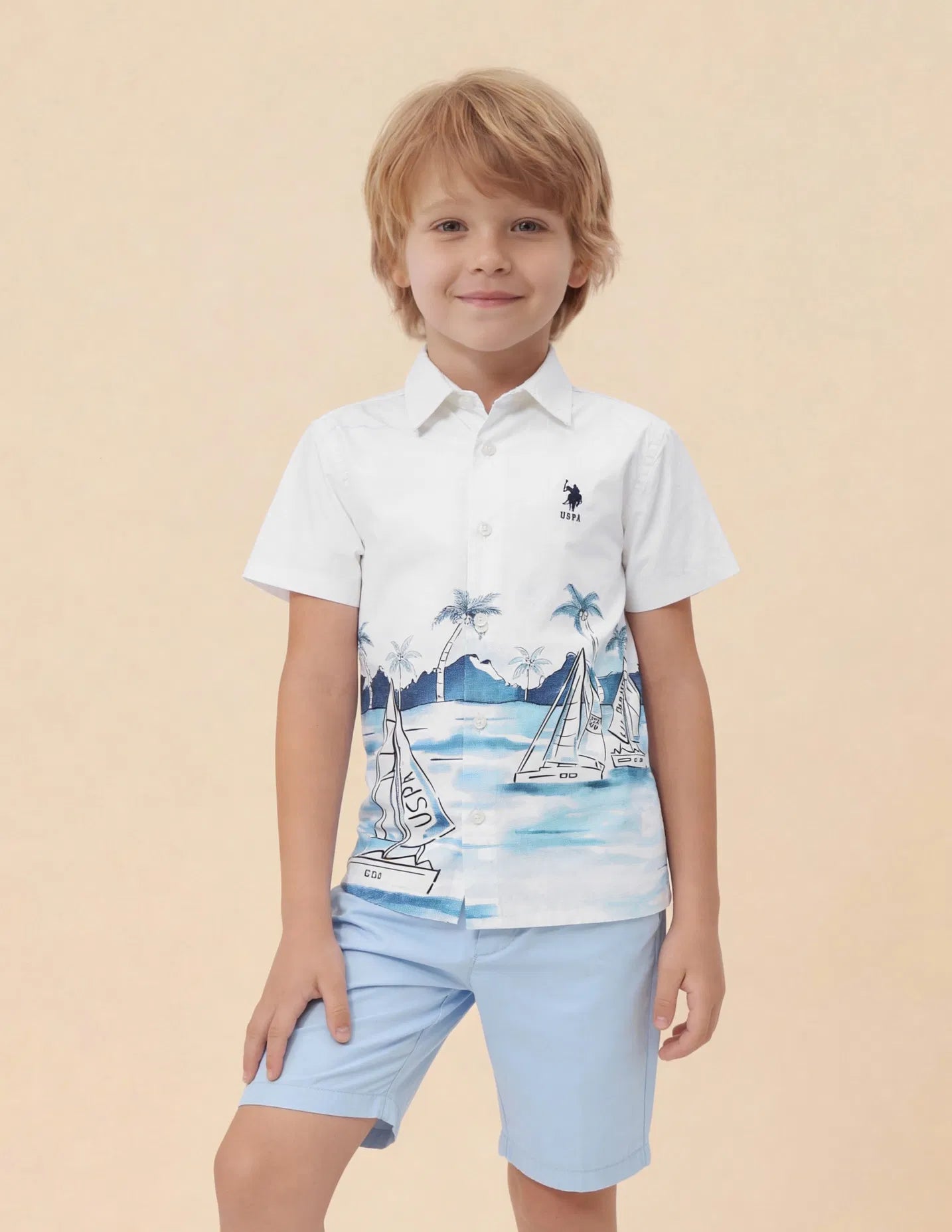 Boys Graphic Printed Cotton Shirt – Regular Fit