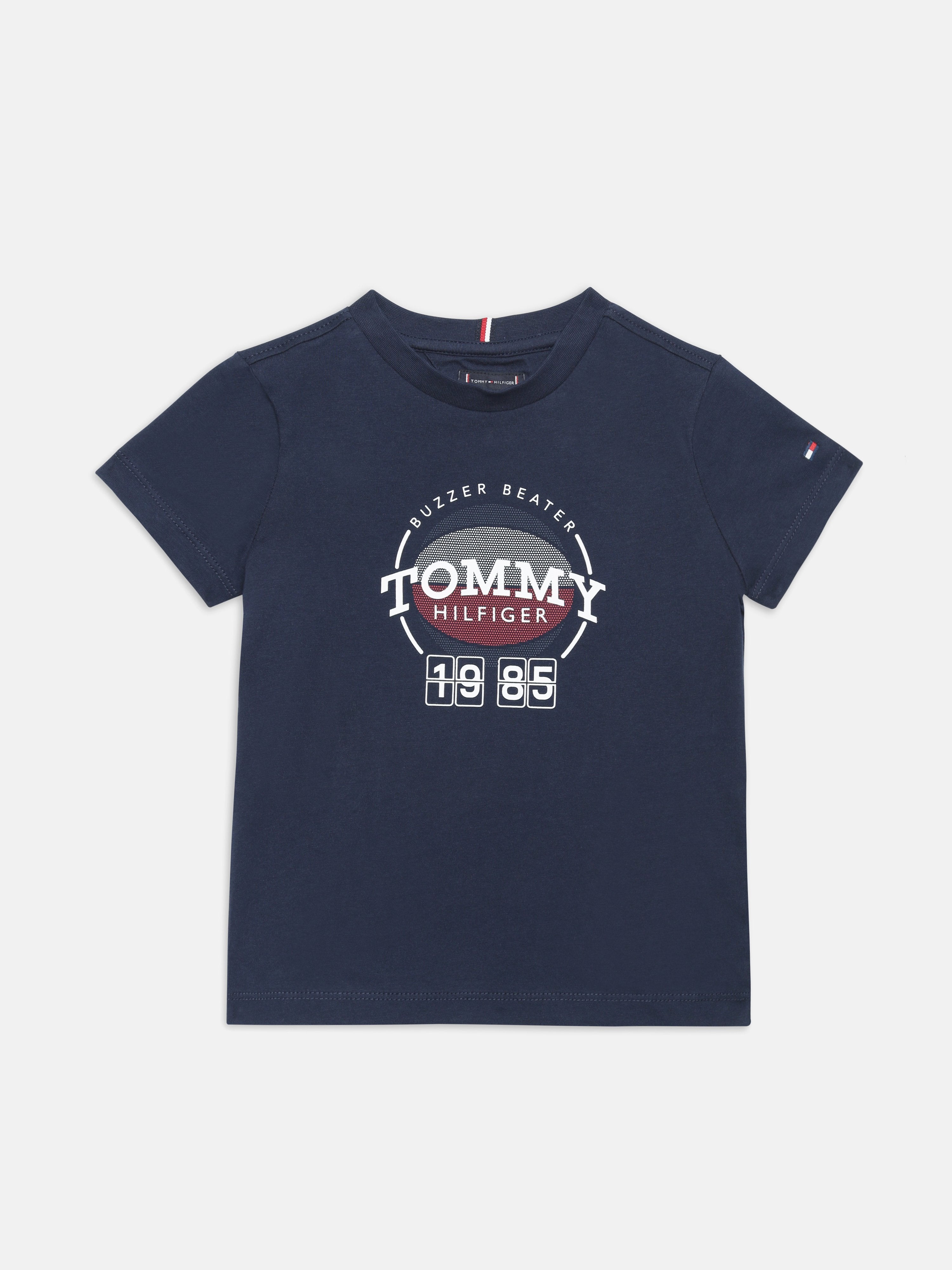 Boys Navy Graphic Crew Neck Regular Fit T-Shirt
