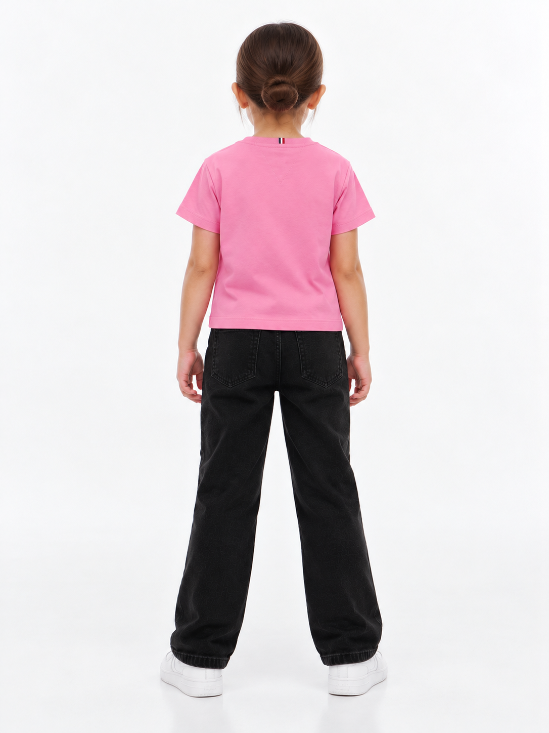 Girls Logo Relaxed Fit Cotton T-Shirt Pink Daisy