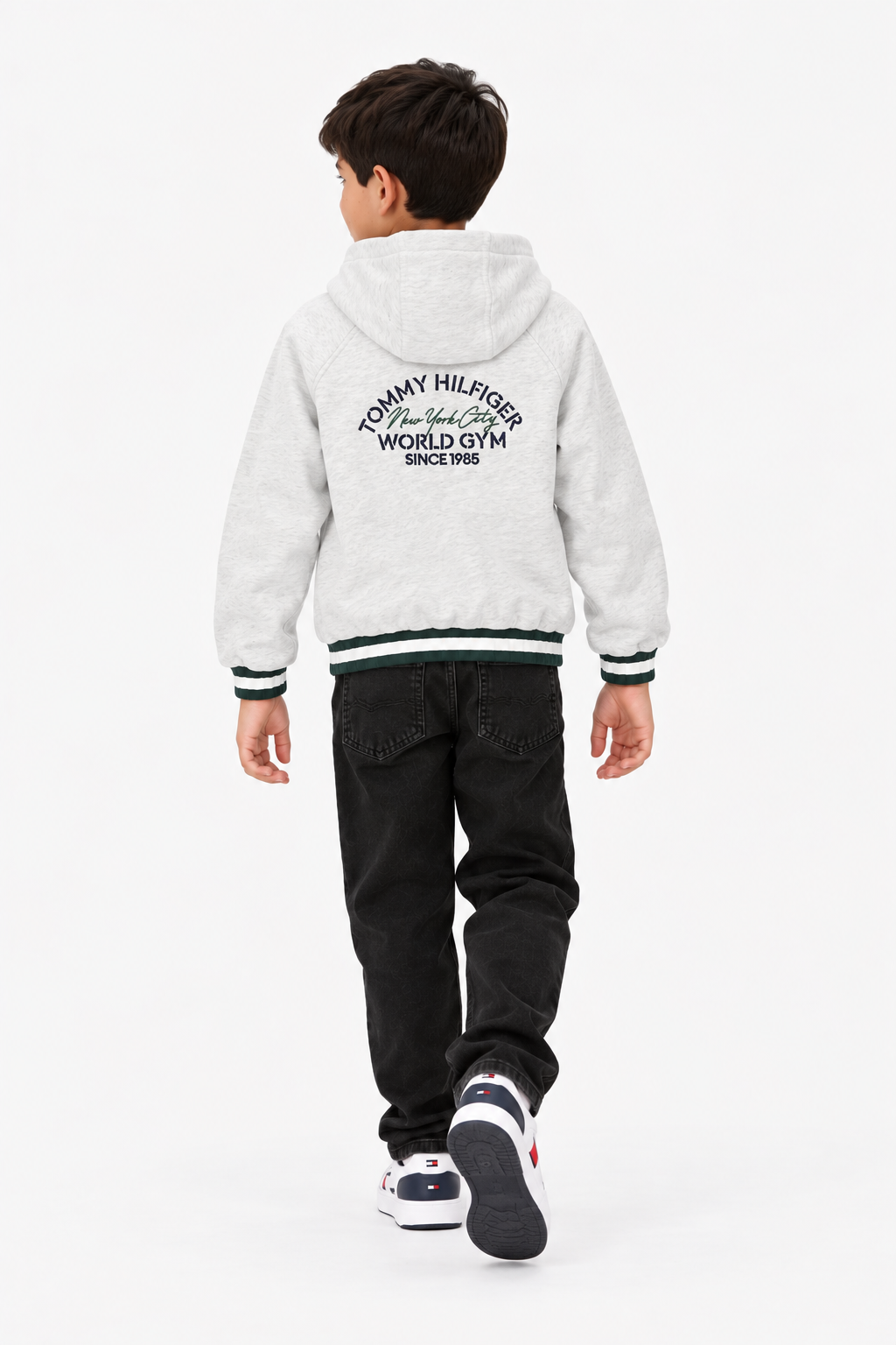 Boys Printed Regular Fit Polyester Jacket Dark Night Navy