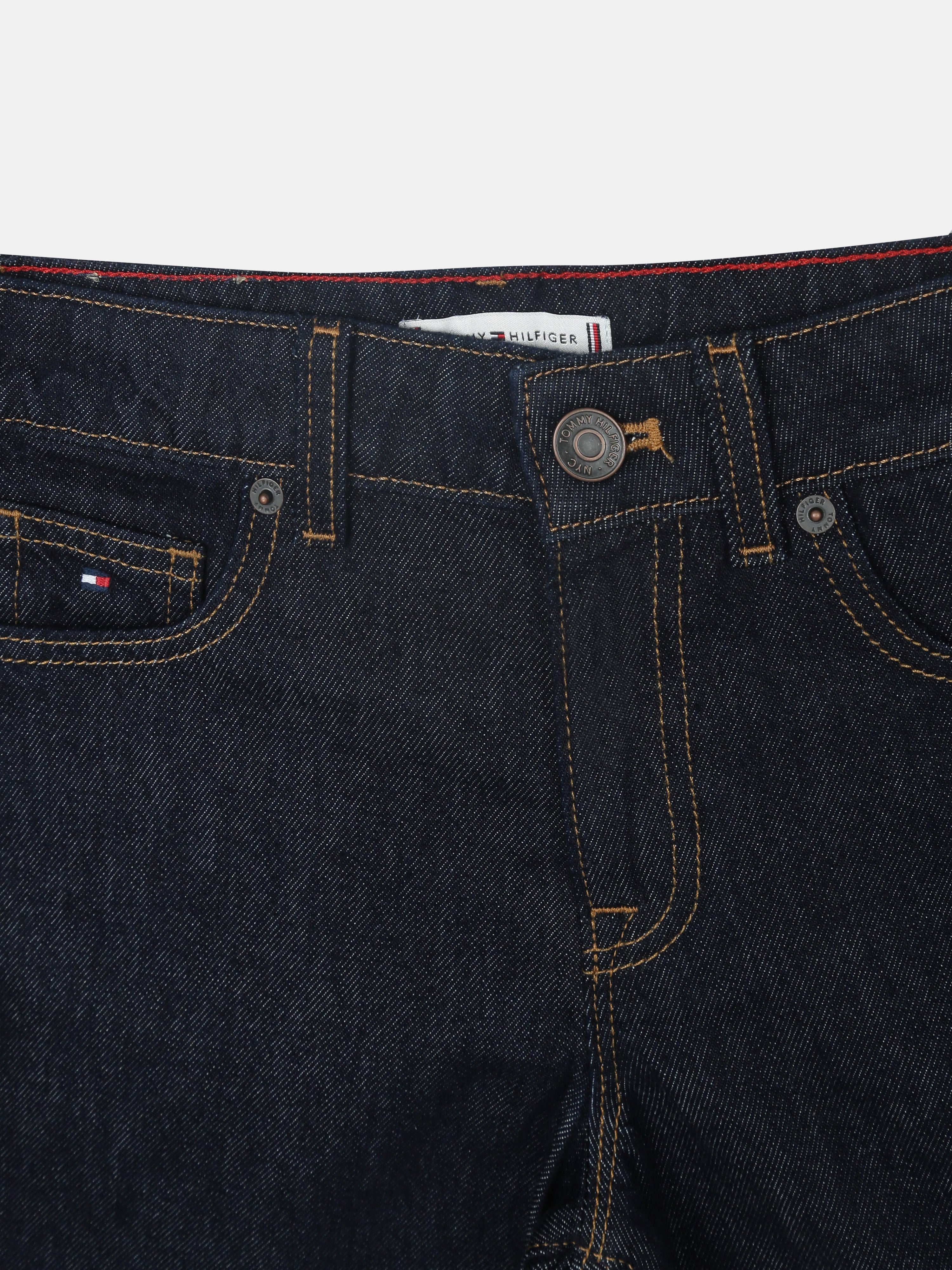 Girls Dark Blue Lyocell Blend Casual Pants with Regular Fit