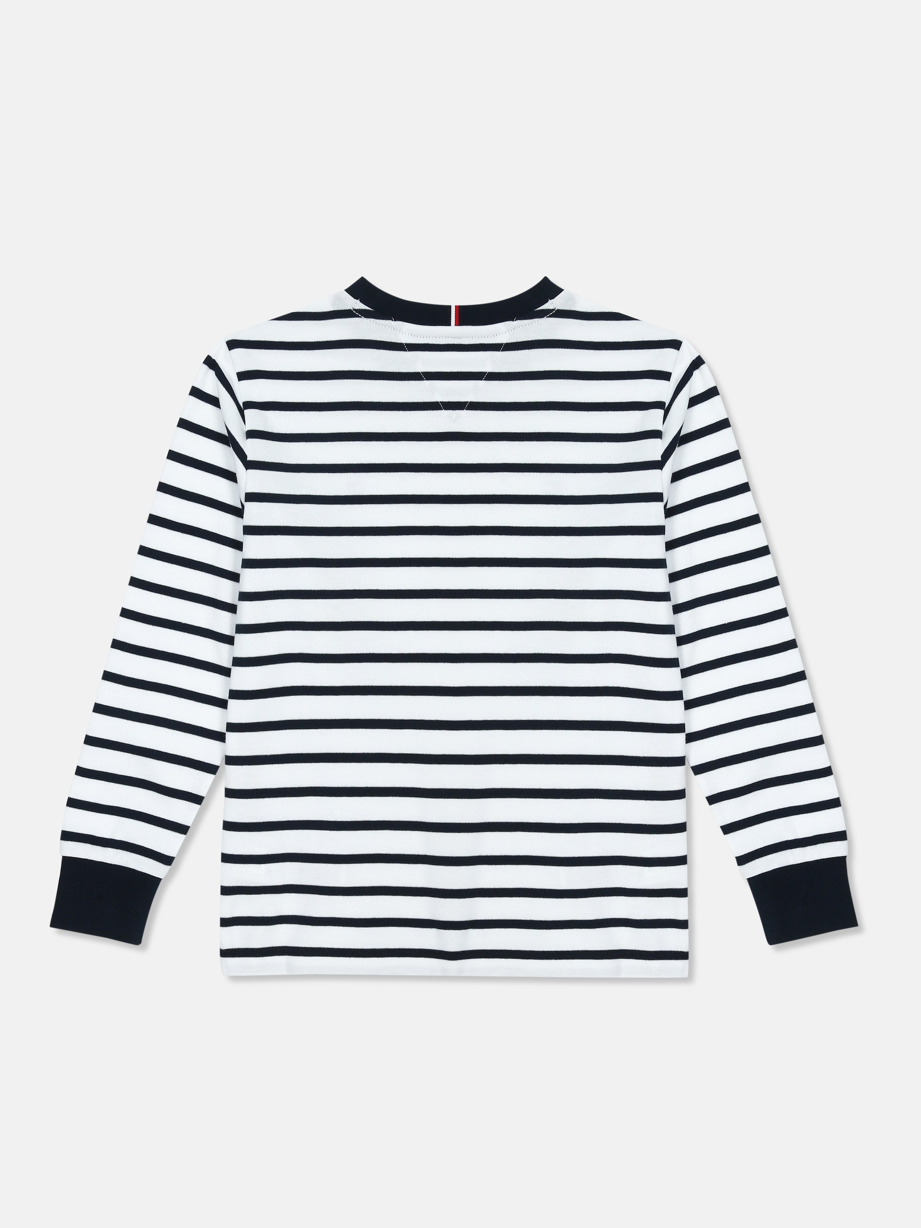 Striped Navy Blue Regenerative Cotton T-Shirt for Boys