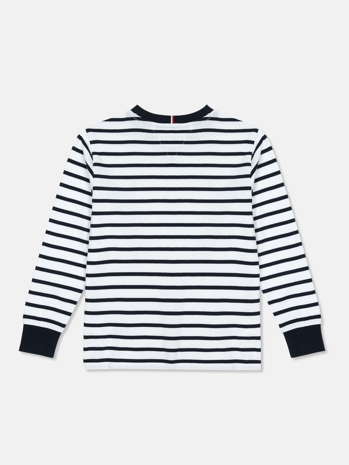 Boys Striped Regular Fit Cotton T-Shirt Navy Stripe
